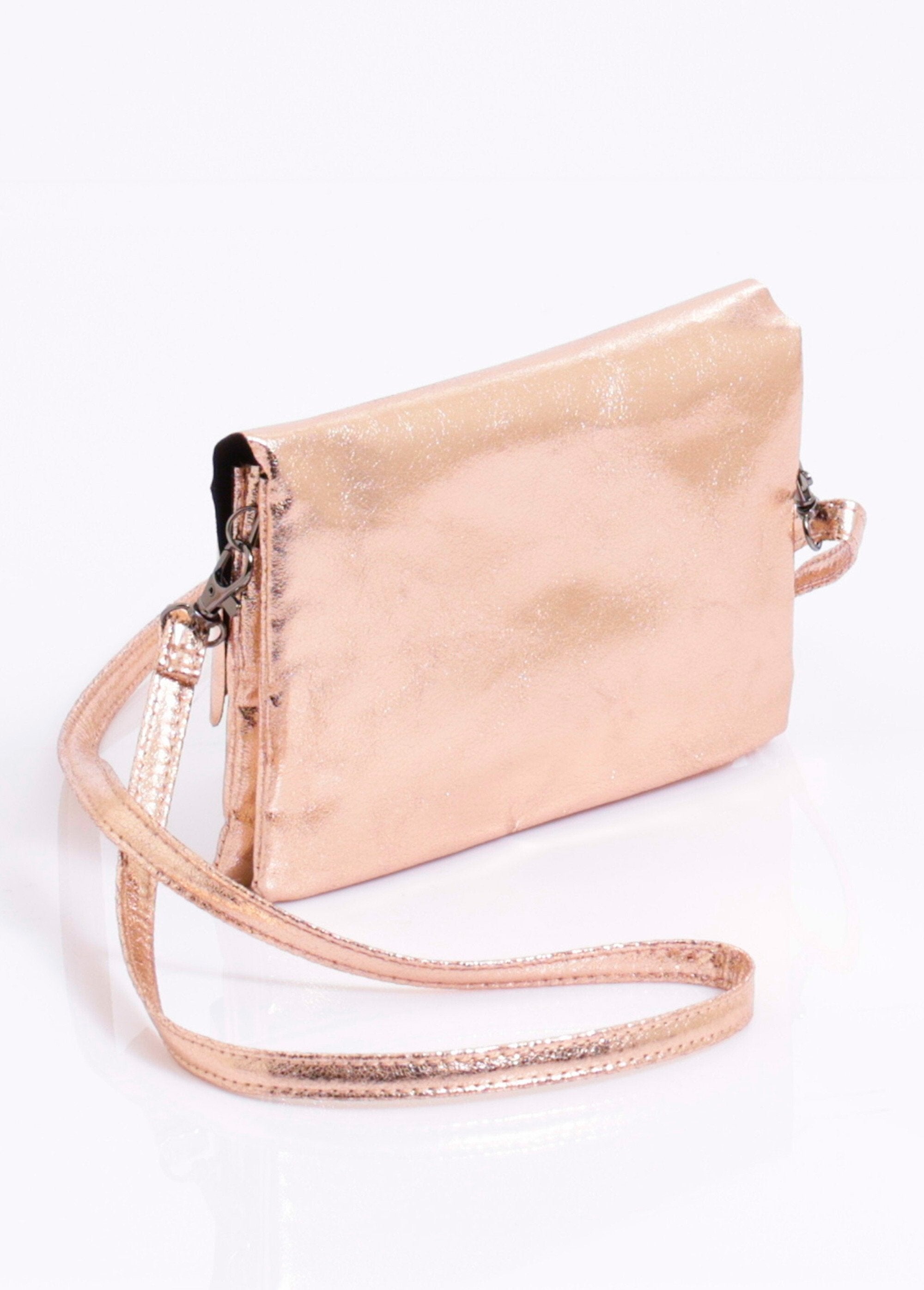 Chique_metalen_clutch_tas_met_klep_Rose_dore_DO1_slim