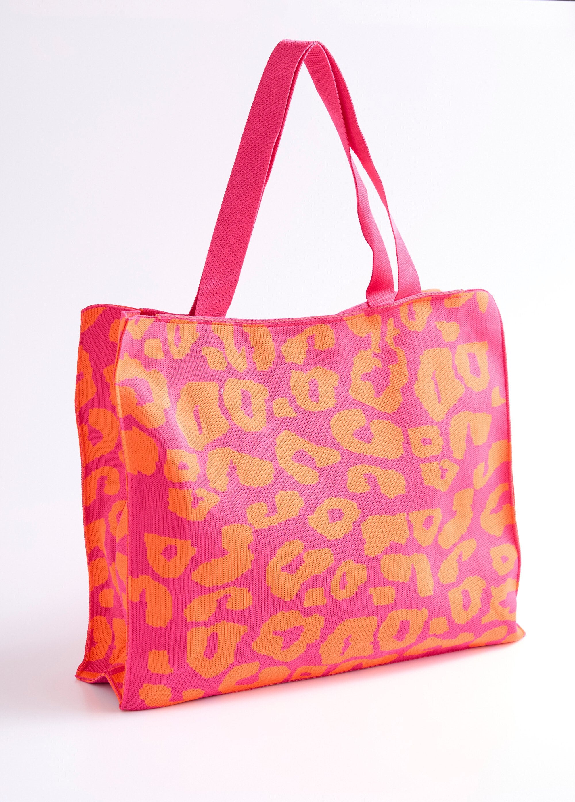Gebreide_draagtas_met_luipaardprint_Fuchsia_et_orange_FA1_slim