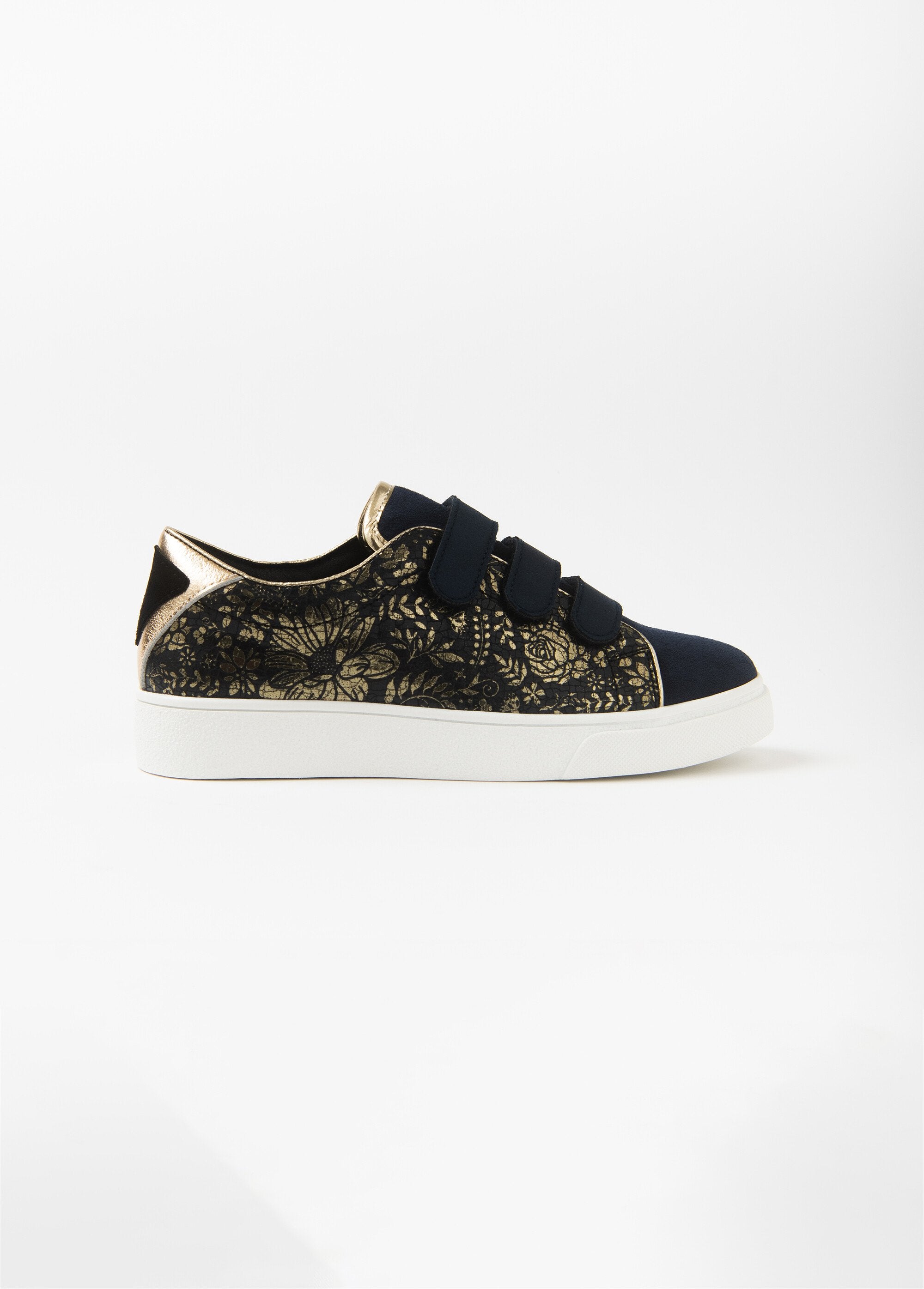 Sportschoenen_met_bloemen_in_marine_en_goud_Marine_DR1_slim