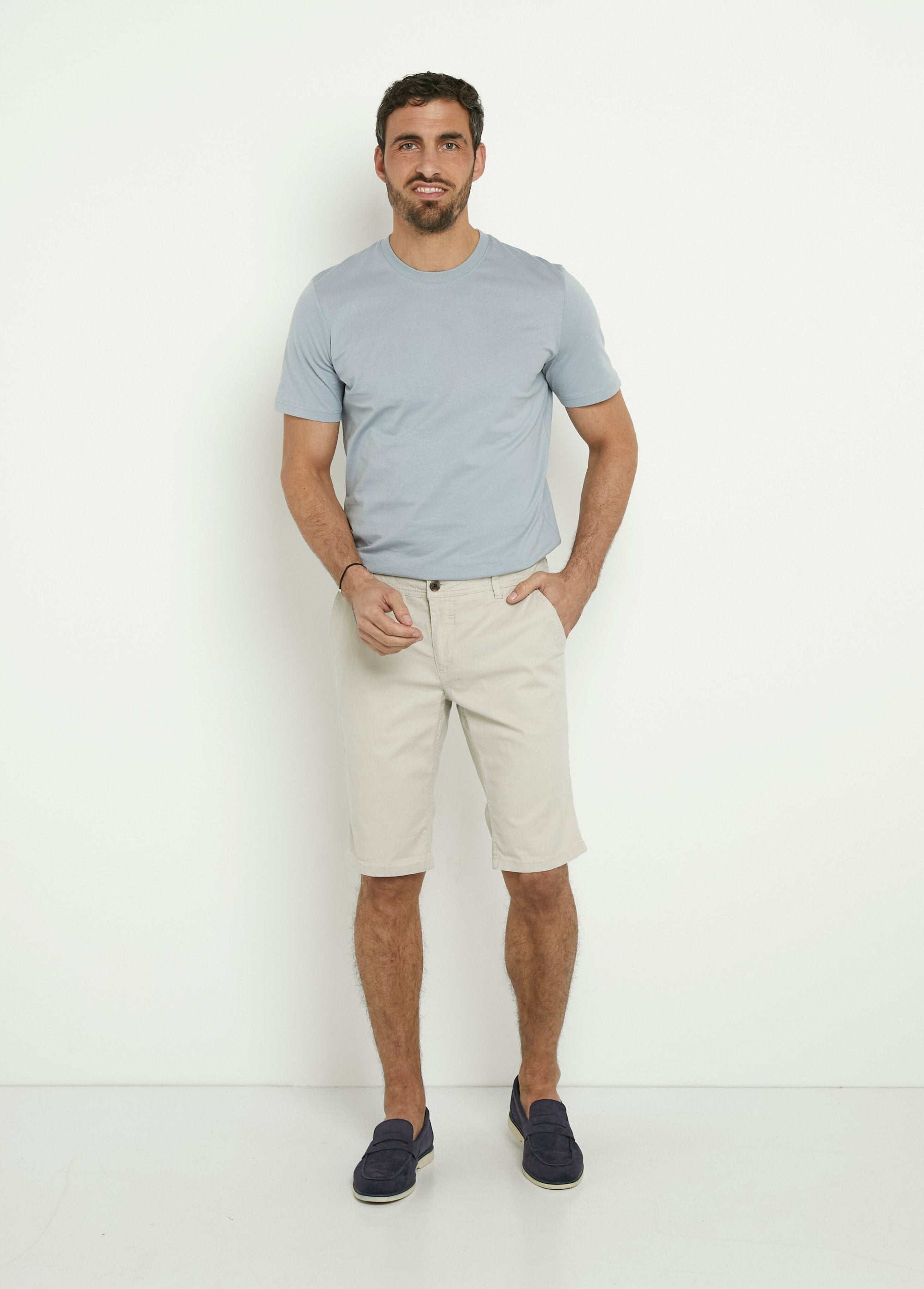 Bermuda_van_stretch_katoen_canvas_Sable_SF1_slim
