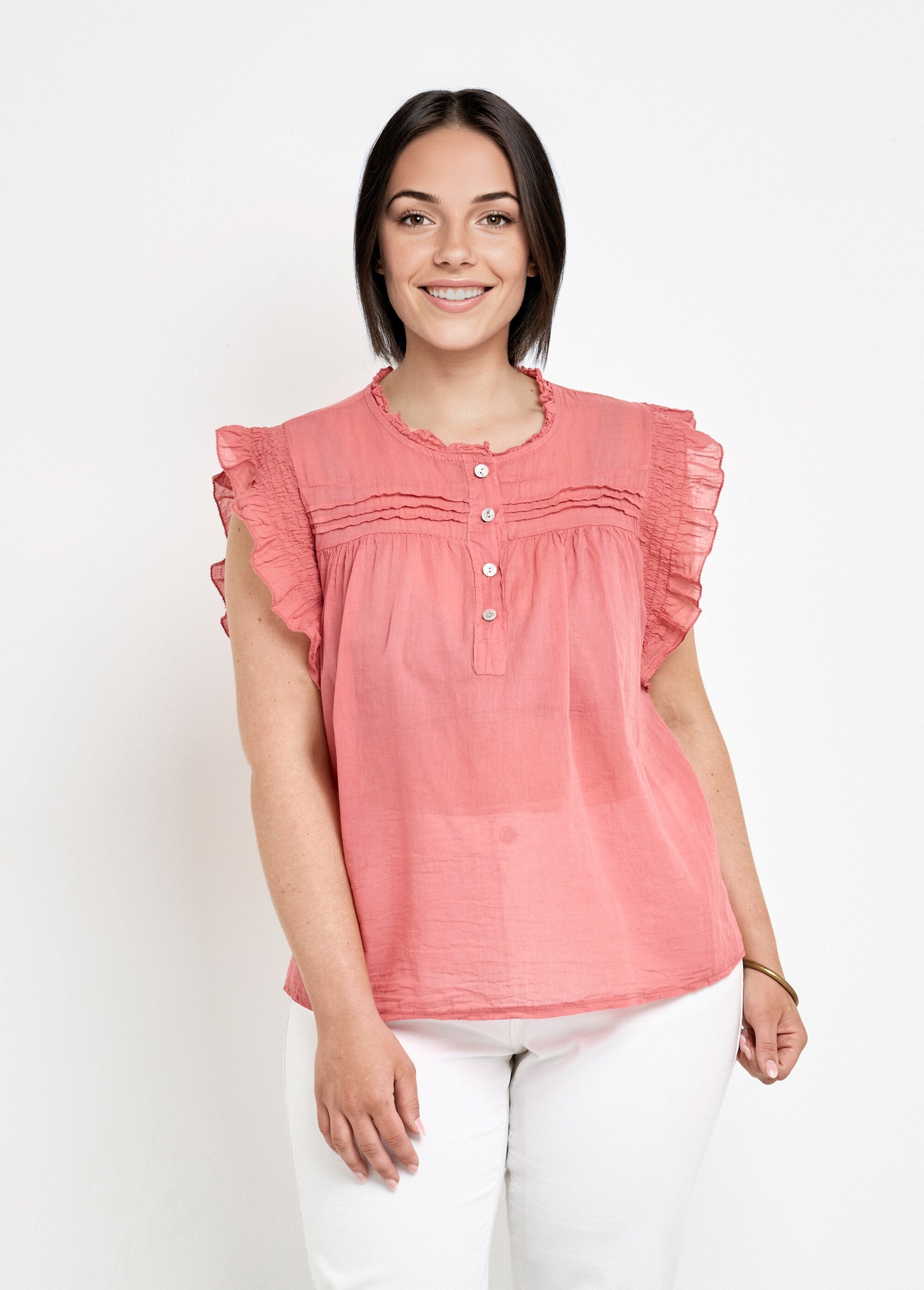 Mouwloze_blouse_van_katoenvoile_Vieux_rose_FA1_curvy