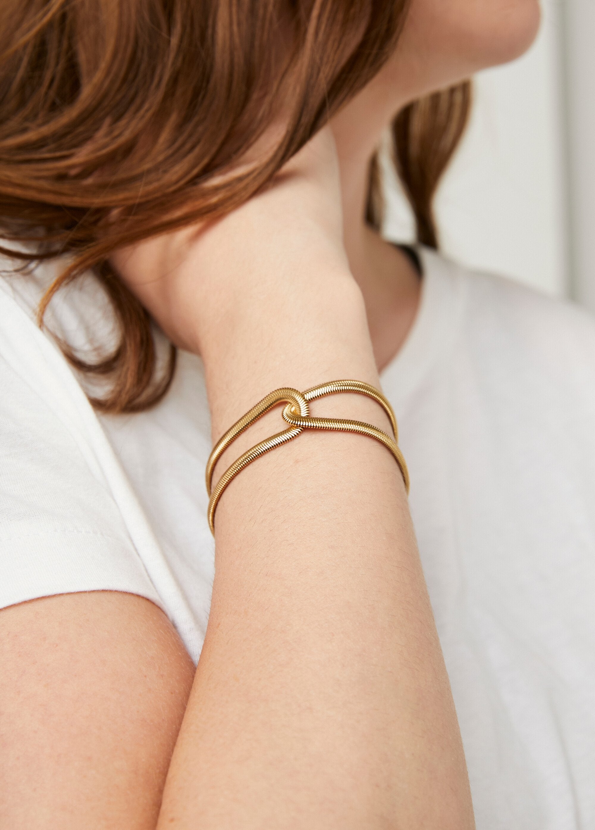Verguld_stalen_slangenketting_armband_Dore_FA1_slim