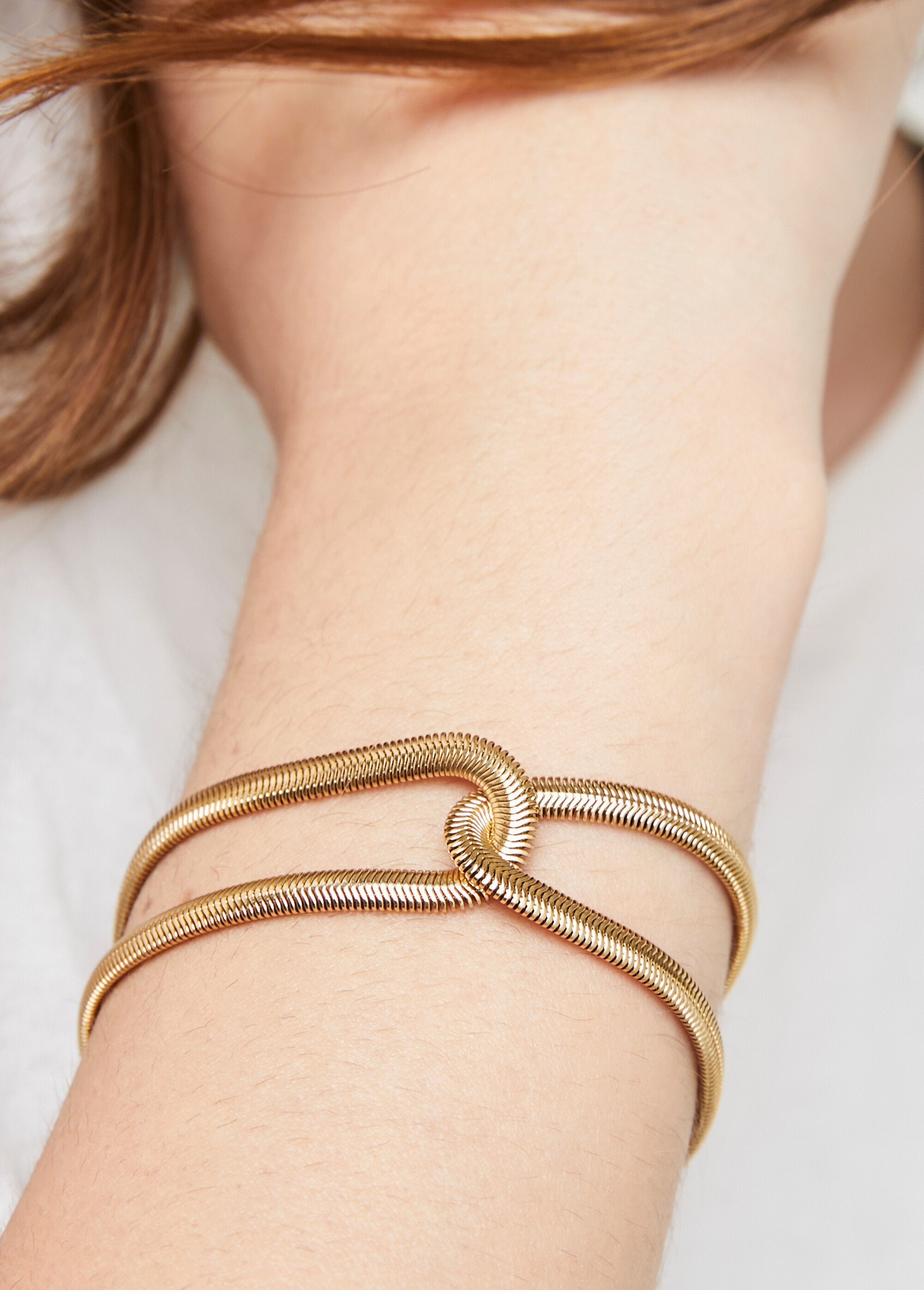 Verguld_stalen_slangenketting_armband_Dore_FA2_slim