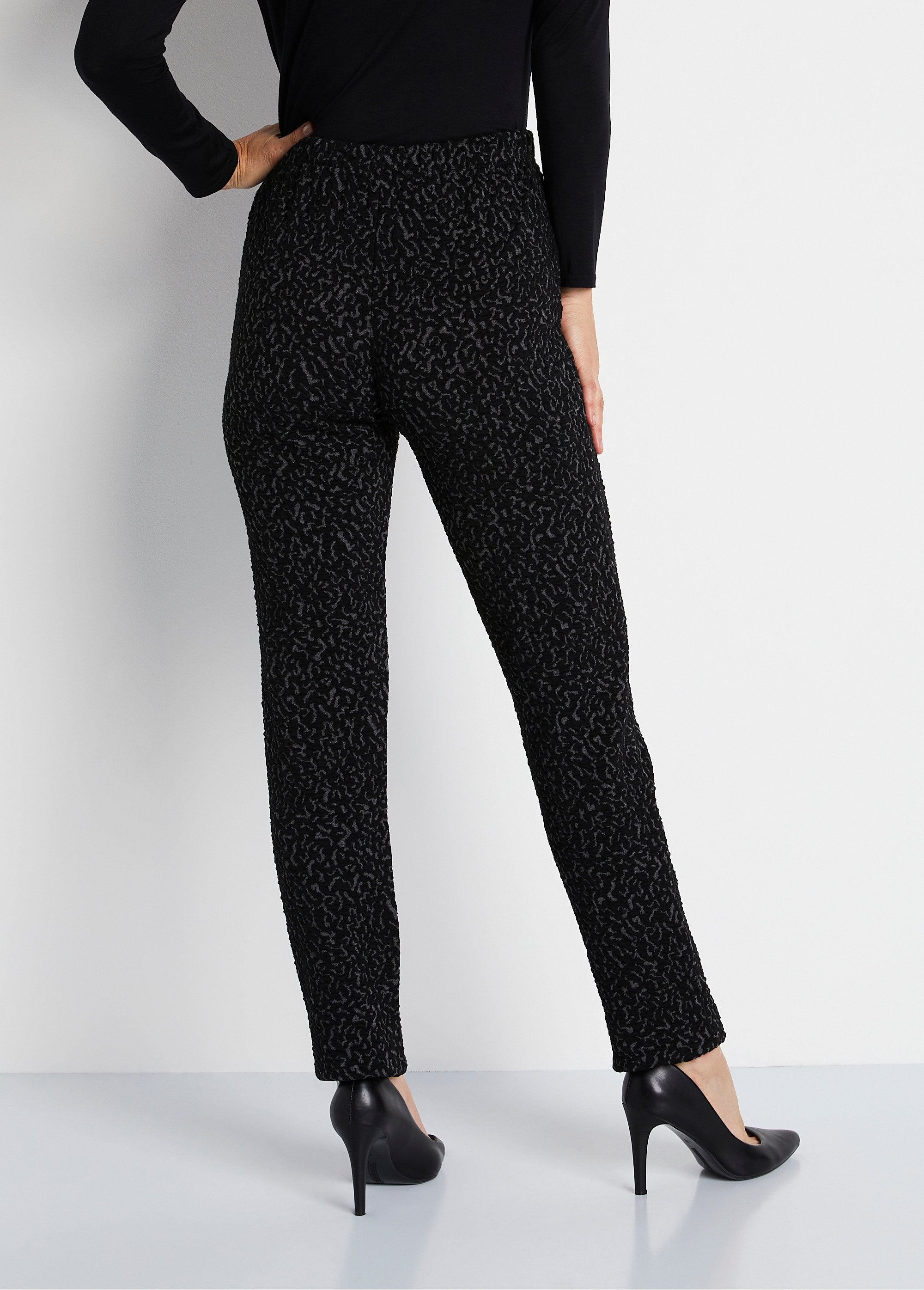 Legging_met_elastische_taille,_effen_of_tweekleurig_Grijs_en_zwart_DO1_slim