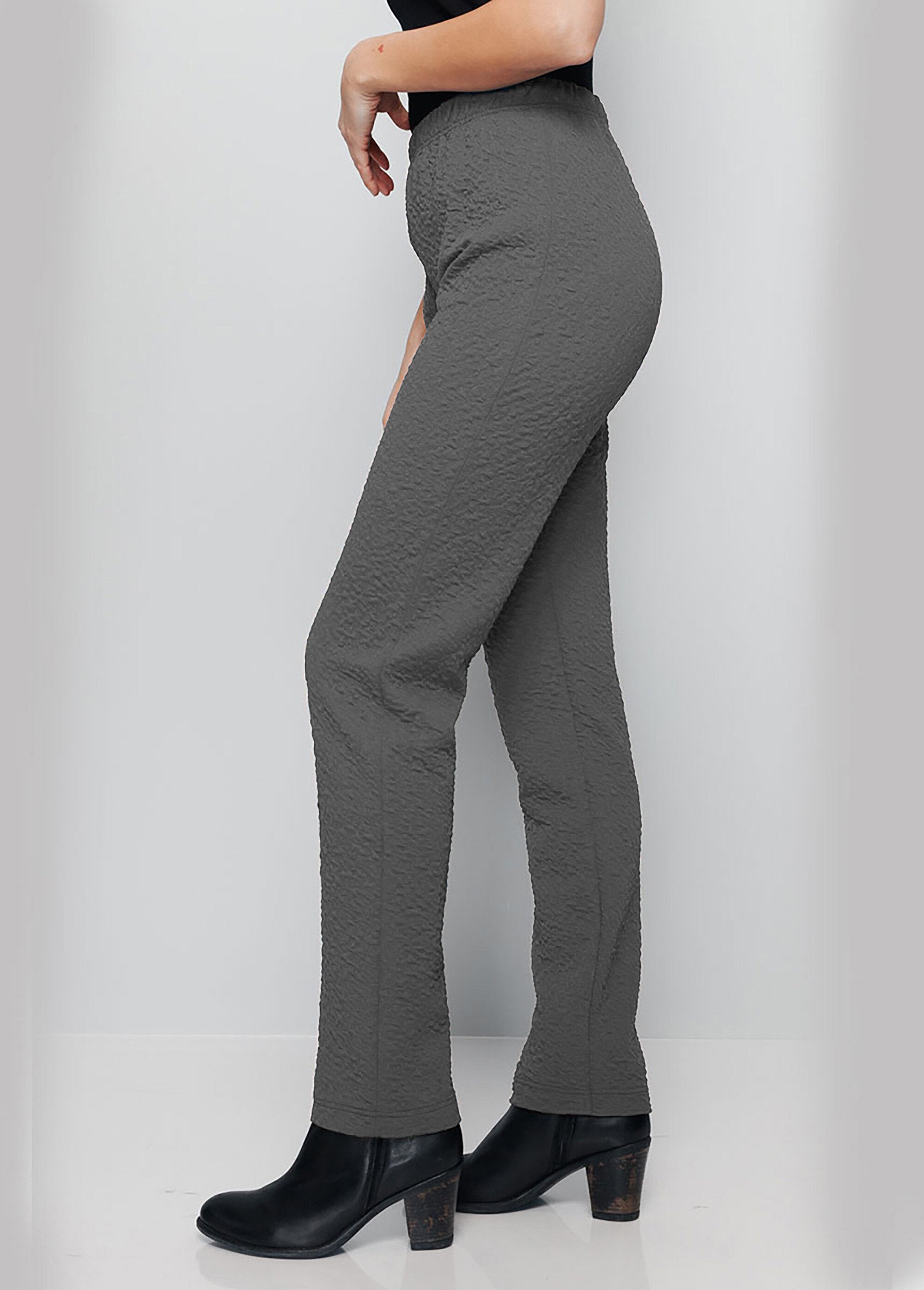 Legging_met_elastische_taille,_effen_of_tweekleurig_Effen_grijs_DR1_slim