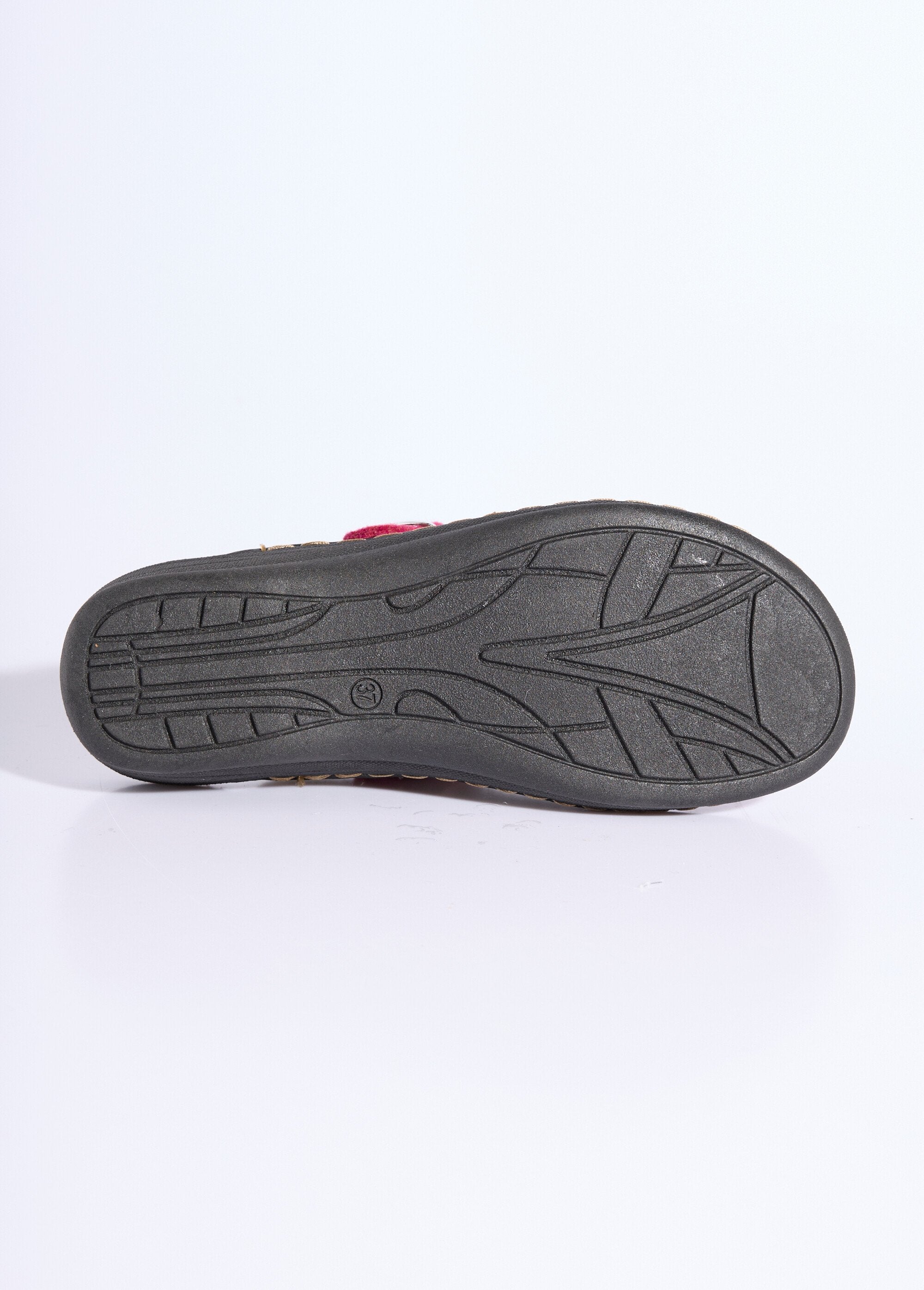 Comfort_breedte_geborduurde_klompslipper_Beige_en_bordeaux_UN1_slim