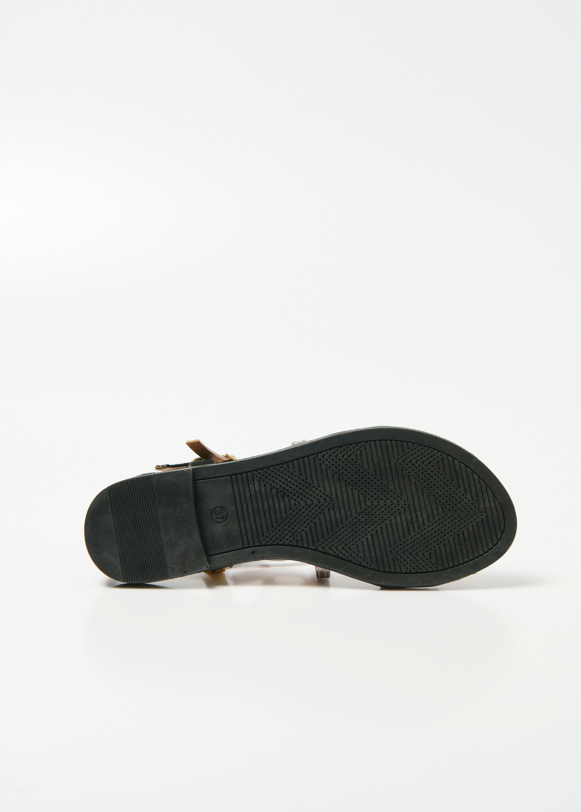 Joia®_-_Tweekleurige_sandalen_met_bandjes_Noir_et_argente_UN1_slim