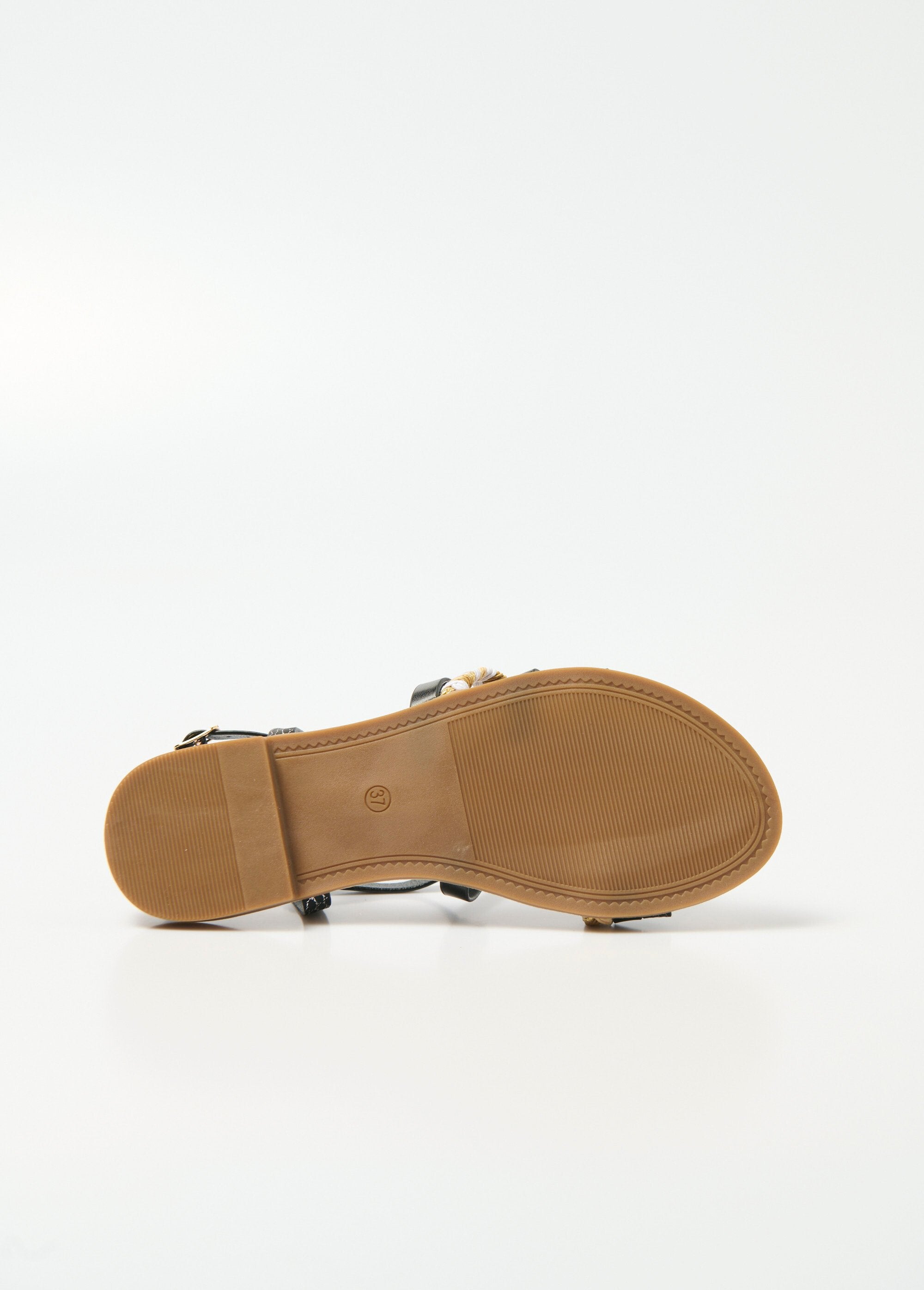 Joia®_-_Multi-materiaal_sandalen_met_bandjes_Noir_et_argente_UN1_slim