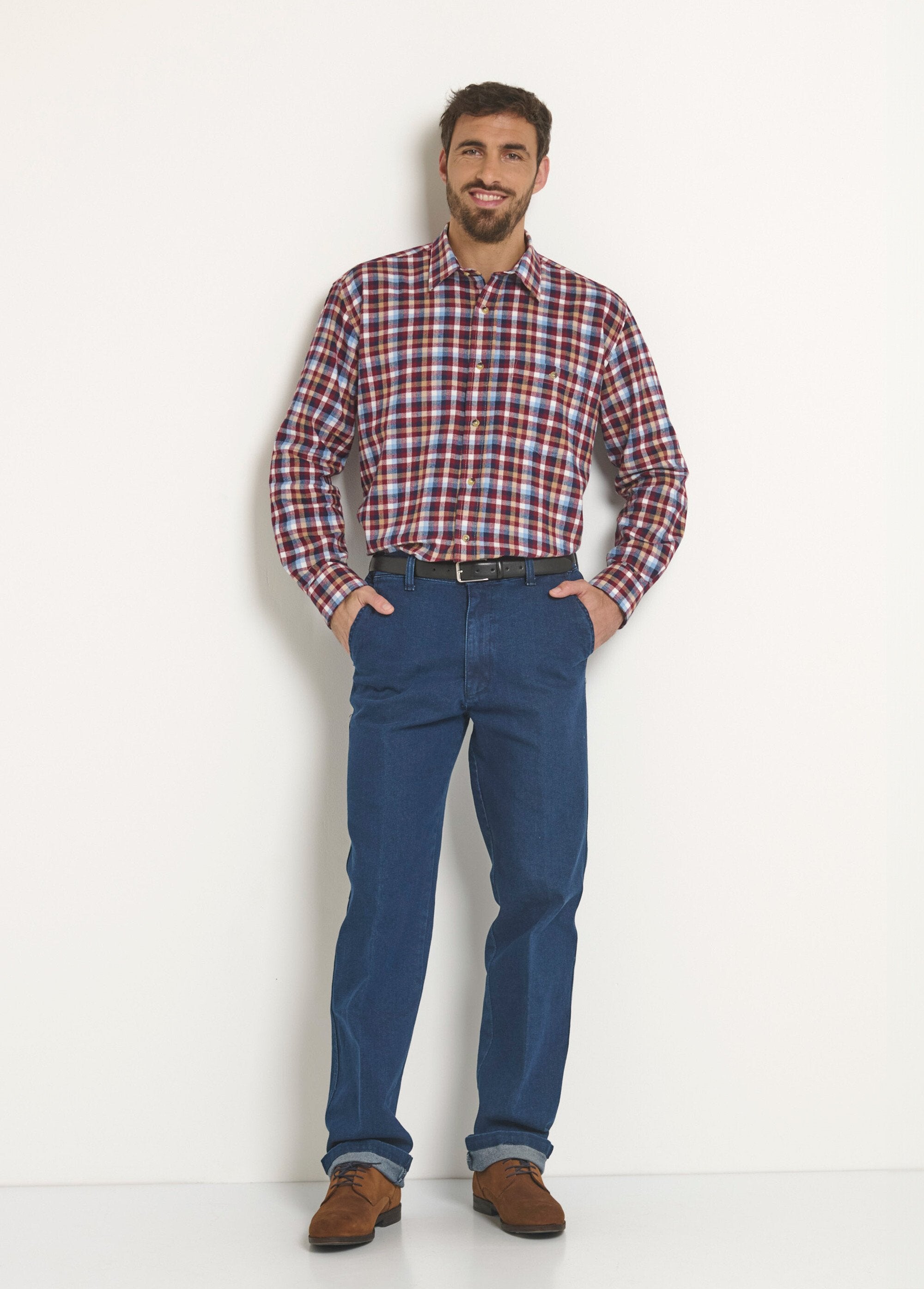 Warm_flanellen_geruit_overhemd_Carreaux_bordeaux_SF1_slim