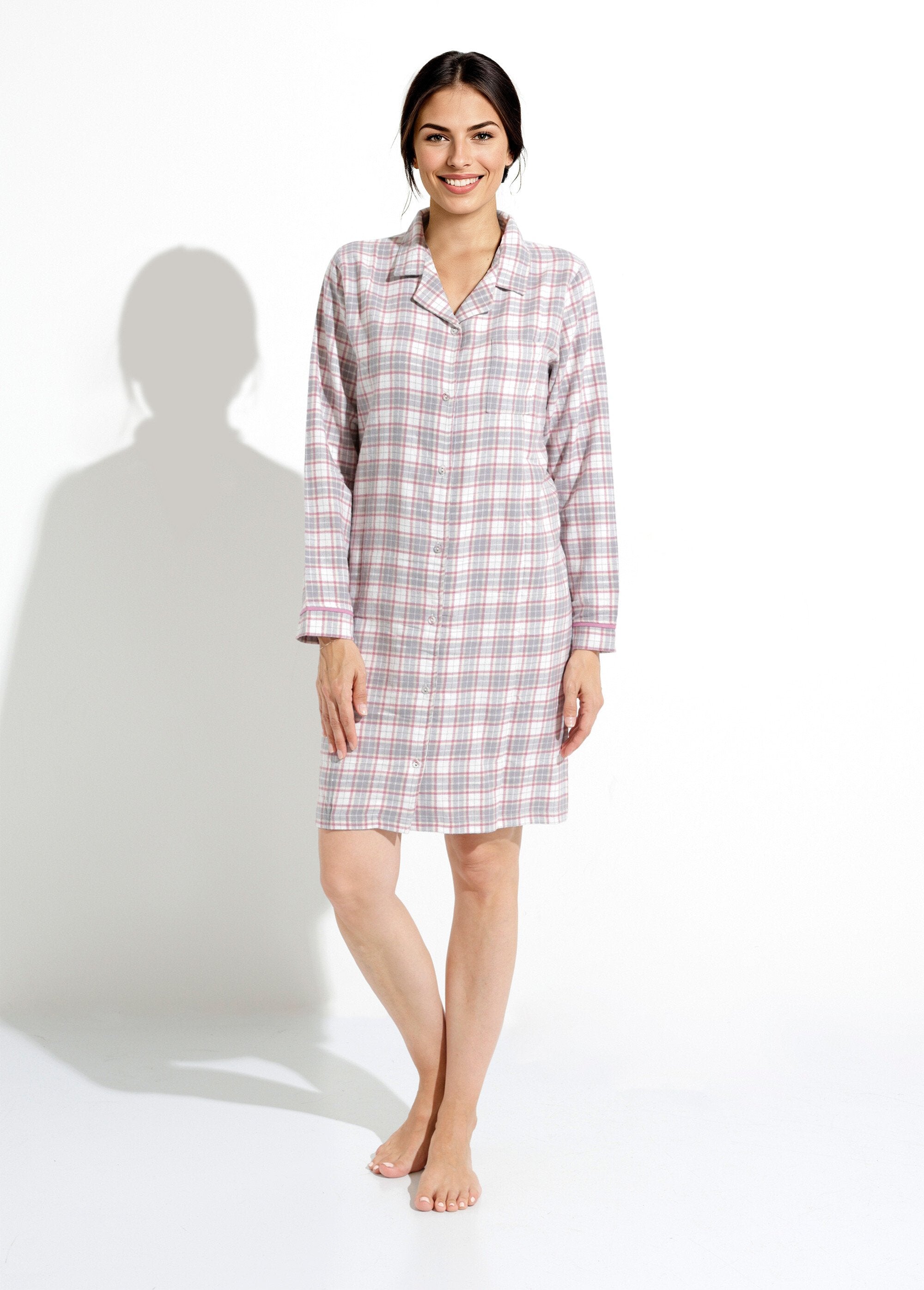 Nachthemd_in_flanel_geruit_geborsteld_katoen_Ecossais_gris_FA1_slim