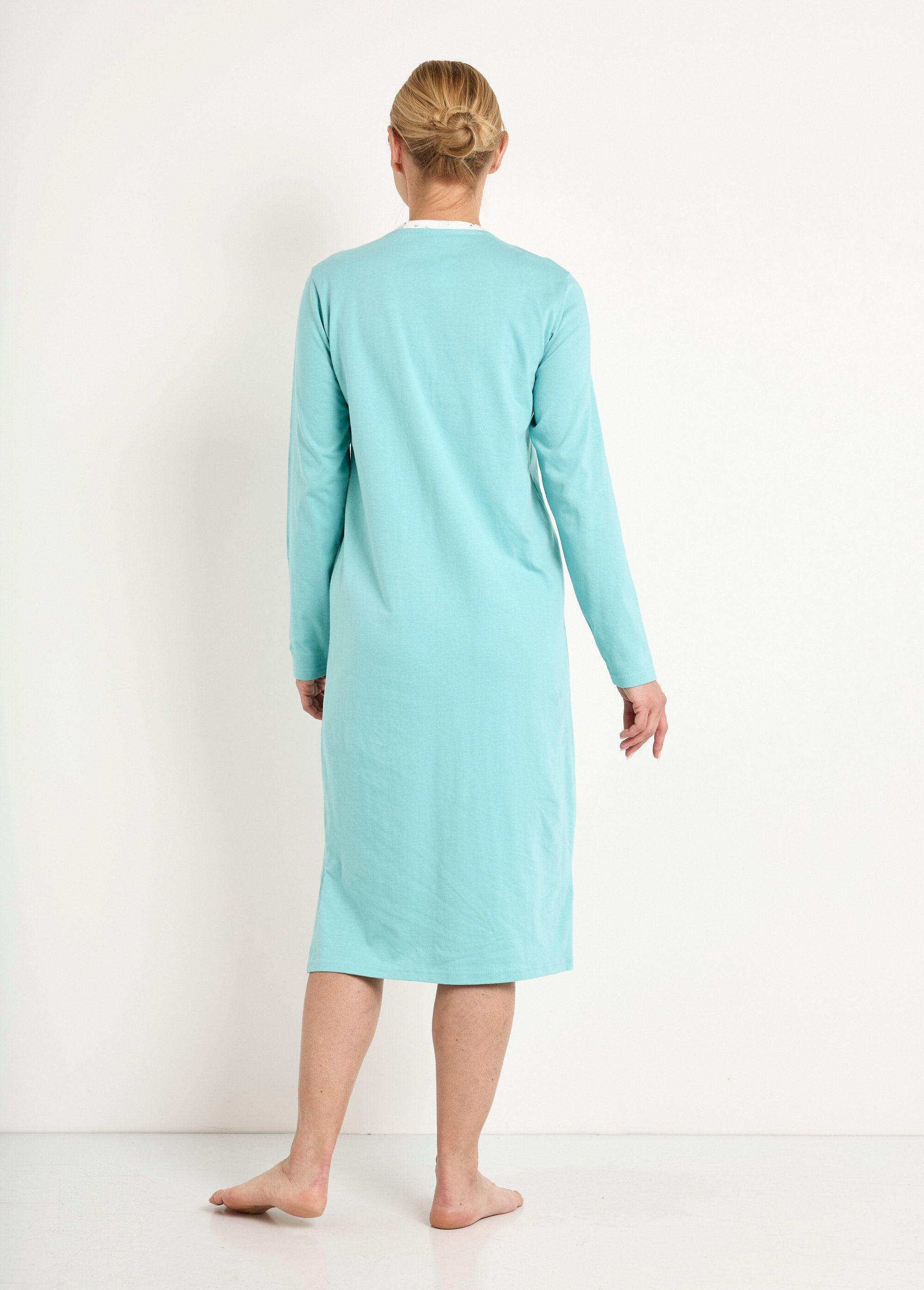 Katoenen_nachthemd_met_knoopsluiting,_halflang_Aqua_DO1_slim