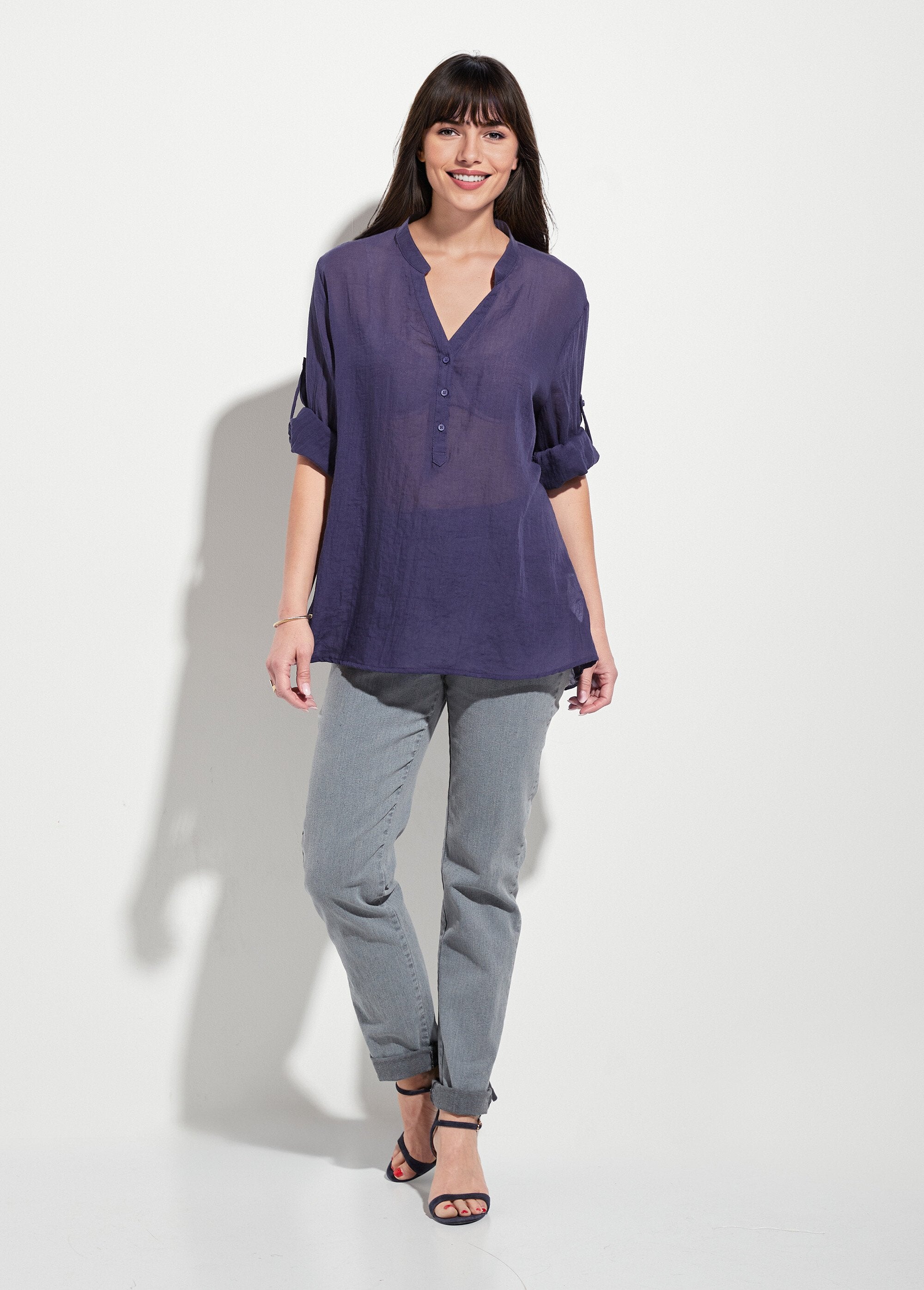 Losvallende_blouse_met_tuniekkraag_van_katoenvoile_Marine_SF1_slim