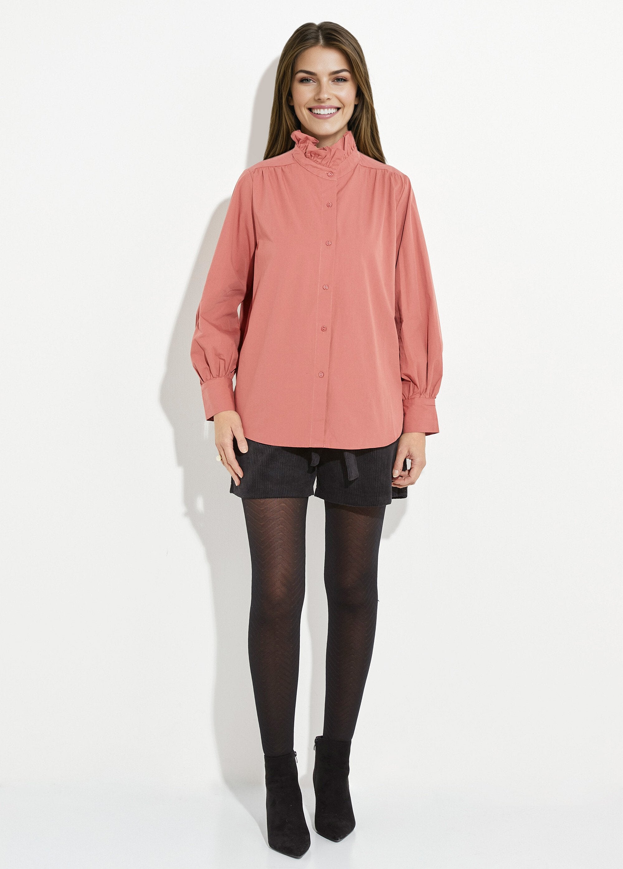 Chemisier_avec_col_montant_plissé_Terracota_SF1_slim