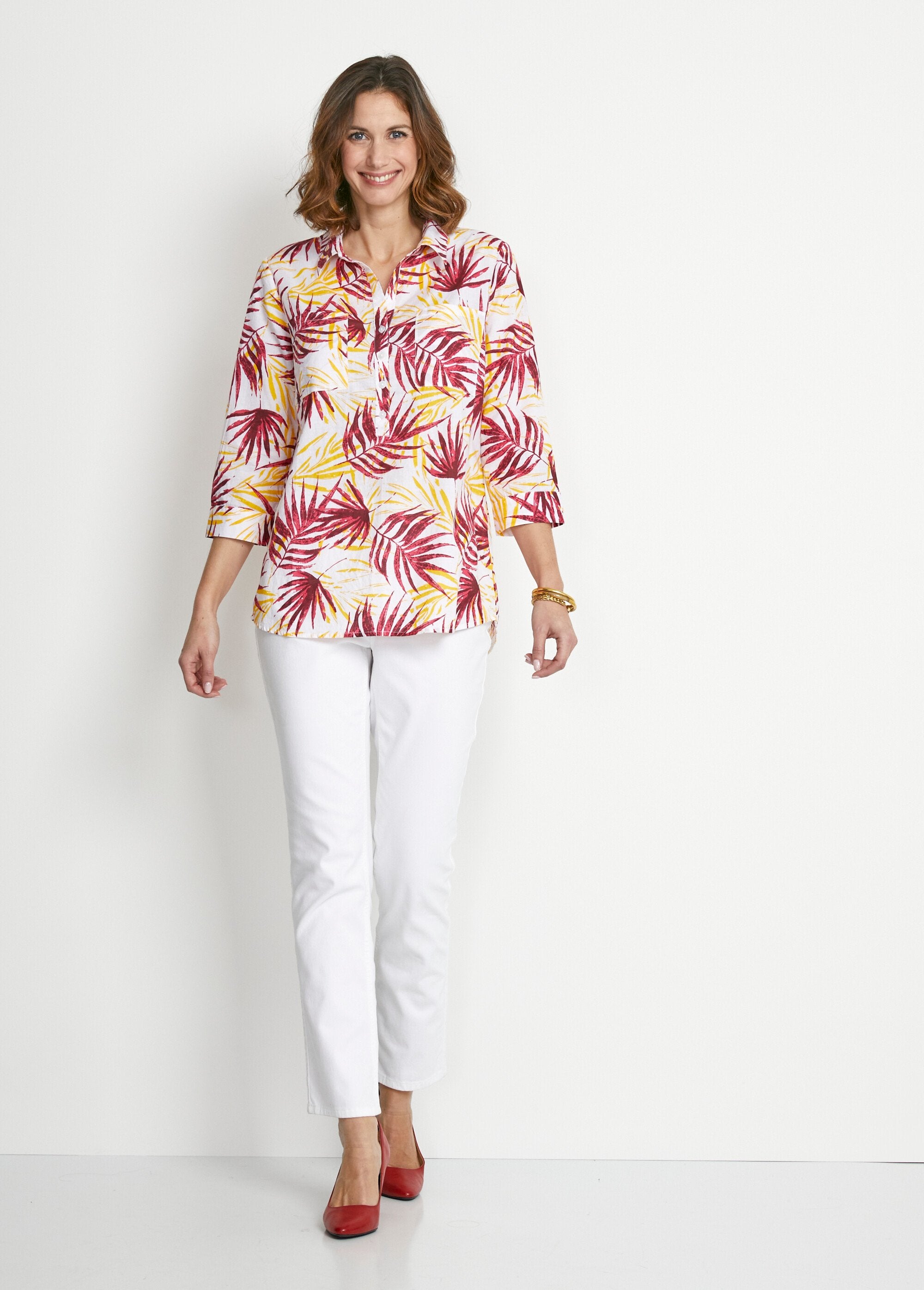 Lange_katoenen_blouse_met_knoopsluiting_Imprime_rouge_SF1_slim