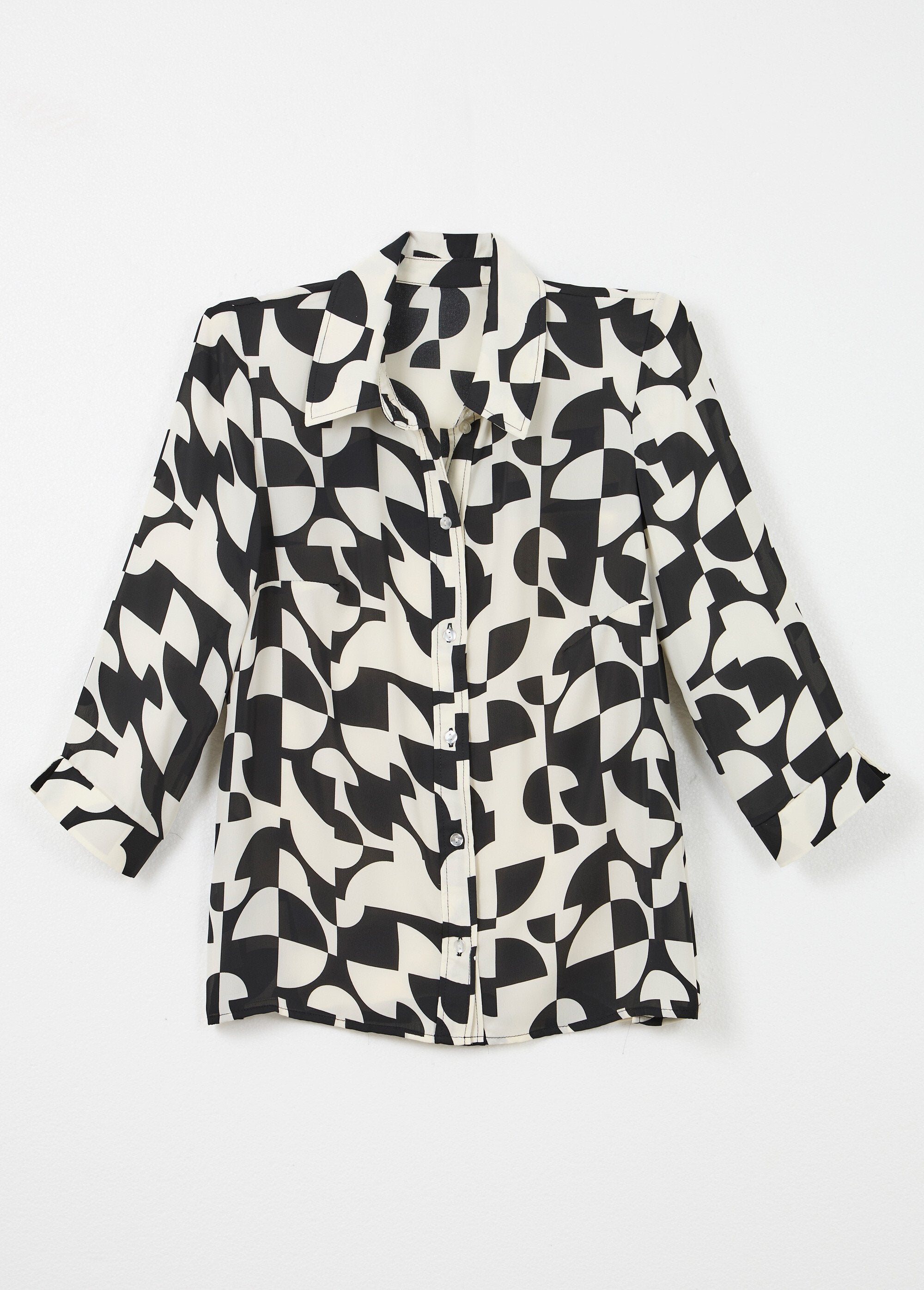3/4_mouwen_grafische_print_button-down_blouse_Noir_et_ecru_AP1_slim