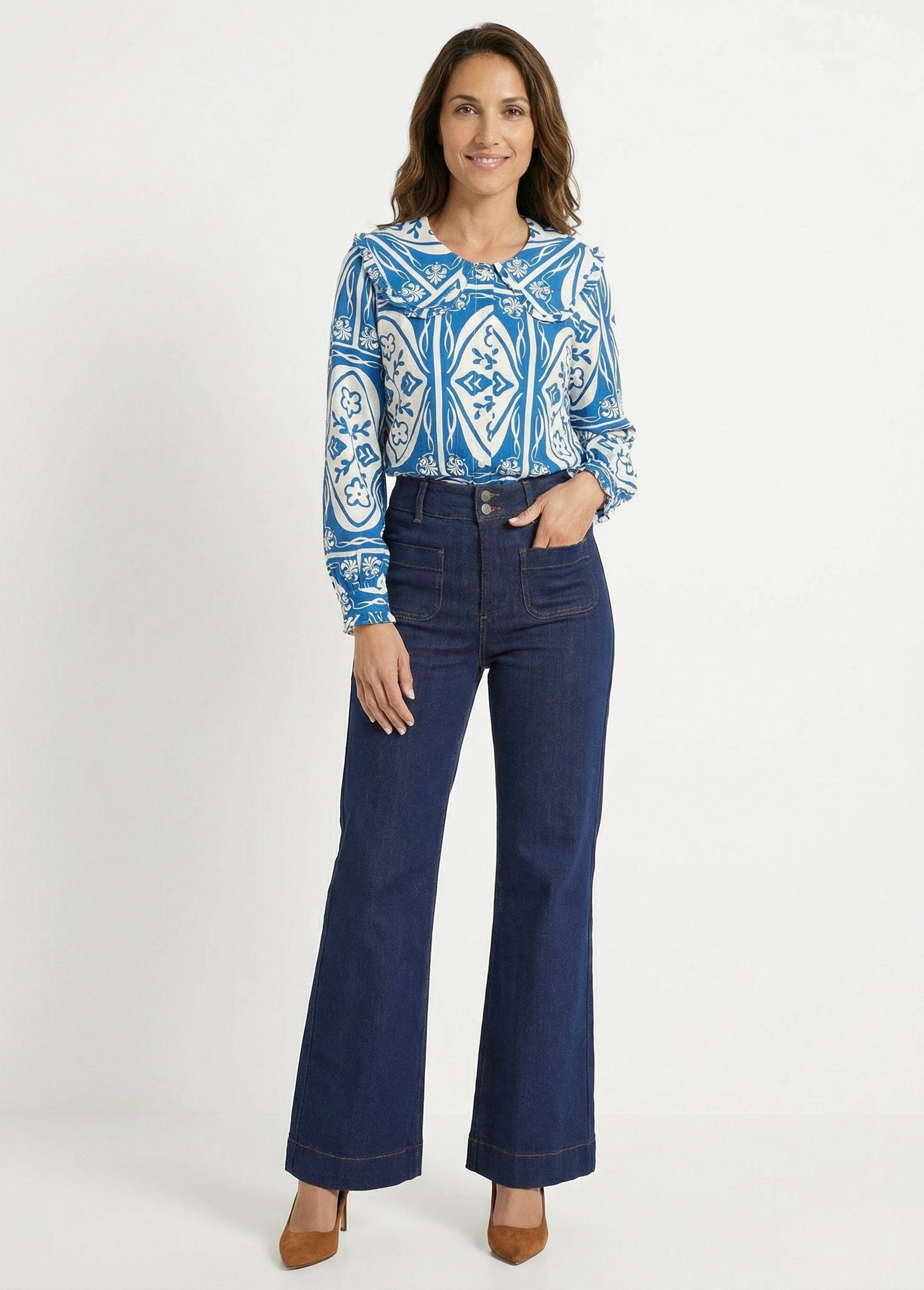 blouse_met_Peter_Pan-kraag_en_fantasiemotief_Bleu_imprime_SF1_slim