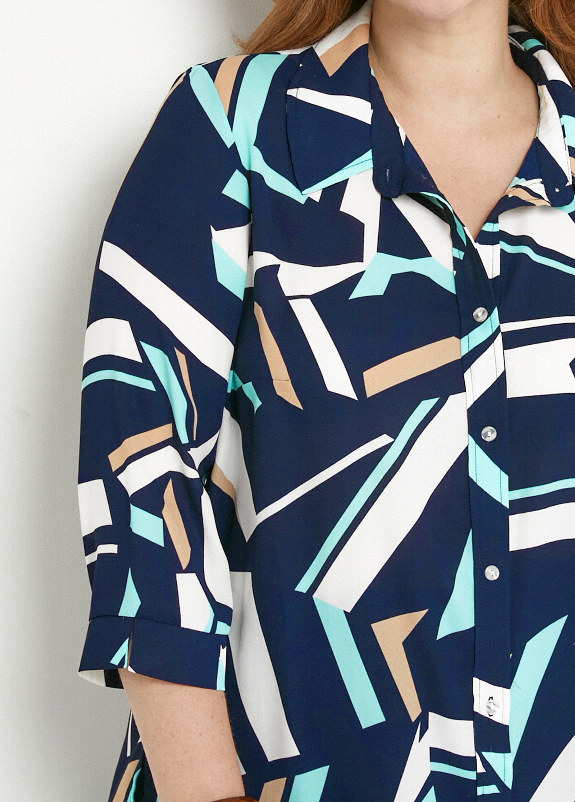 Grafische_blouse_met_3/4_mouwen_Marine_et_beige_DE1_curvy