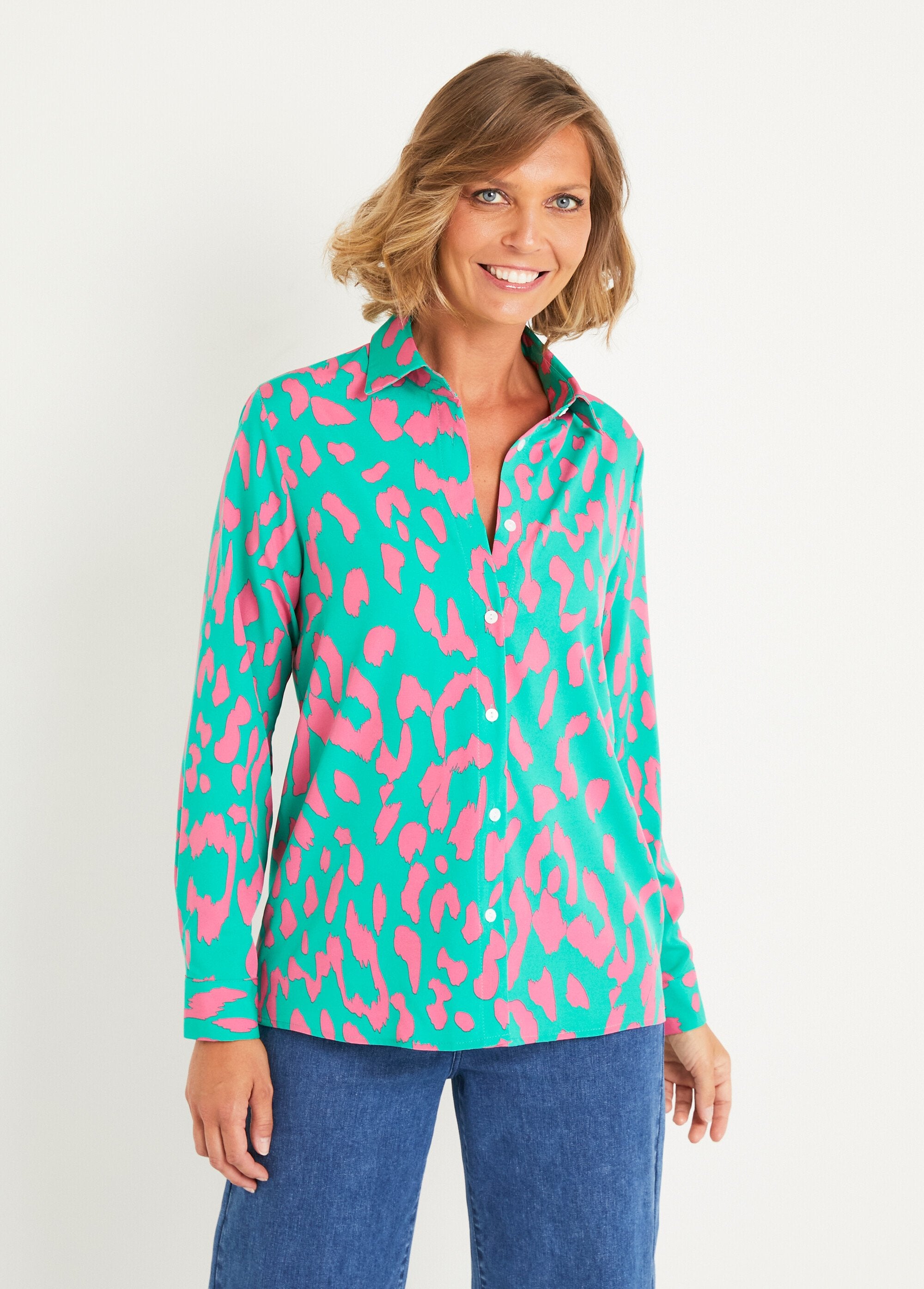 Blouse_met_contrasterende_grafische_print_Vert_et_rose_FA1_slim