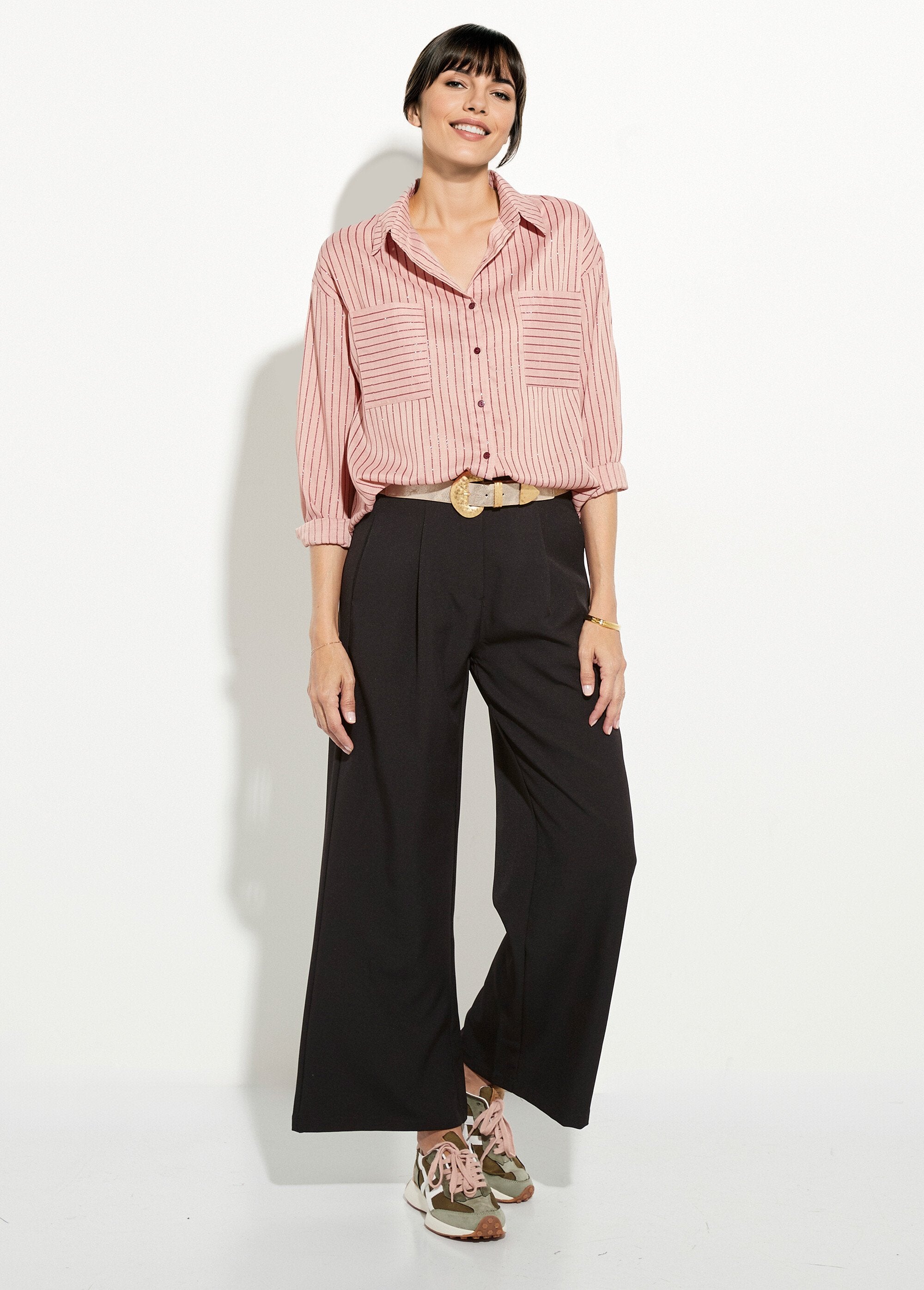 Blouse_met_lovertjes_en_strepen,_fijne_voile_Rose_et_bordeaux_SF1_slim