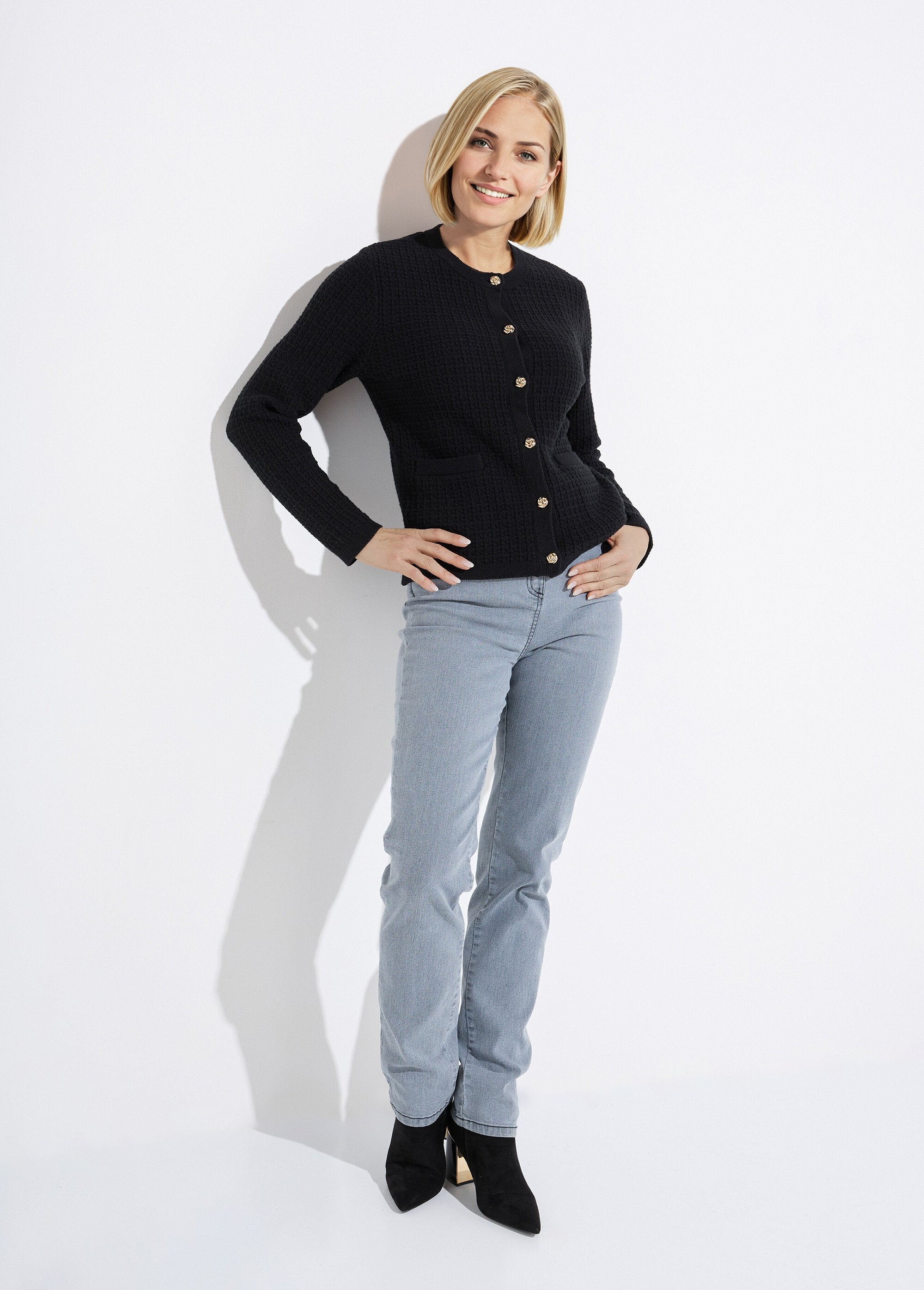 Gebreid_gilet_met_tweed-effect_en_korte_knopen_Noir_SF1_slim