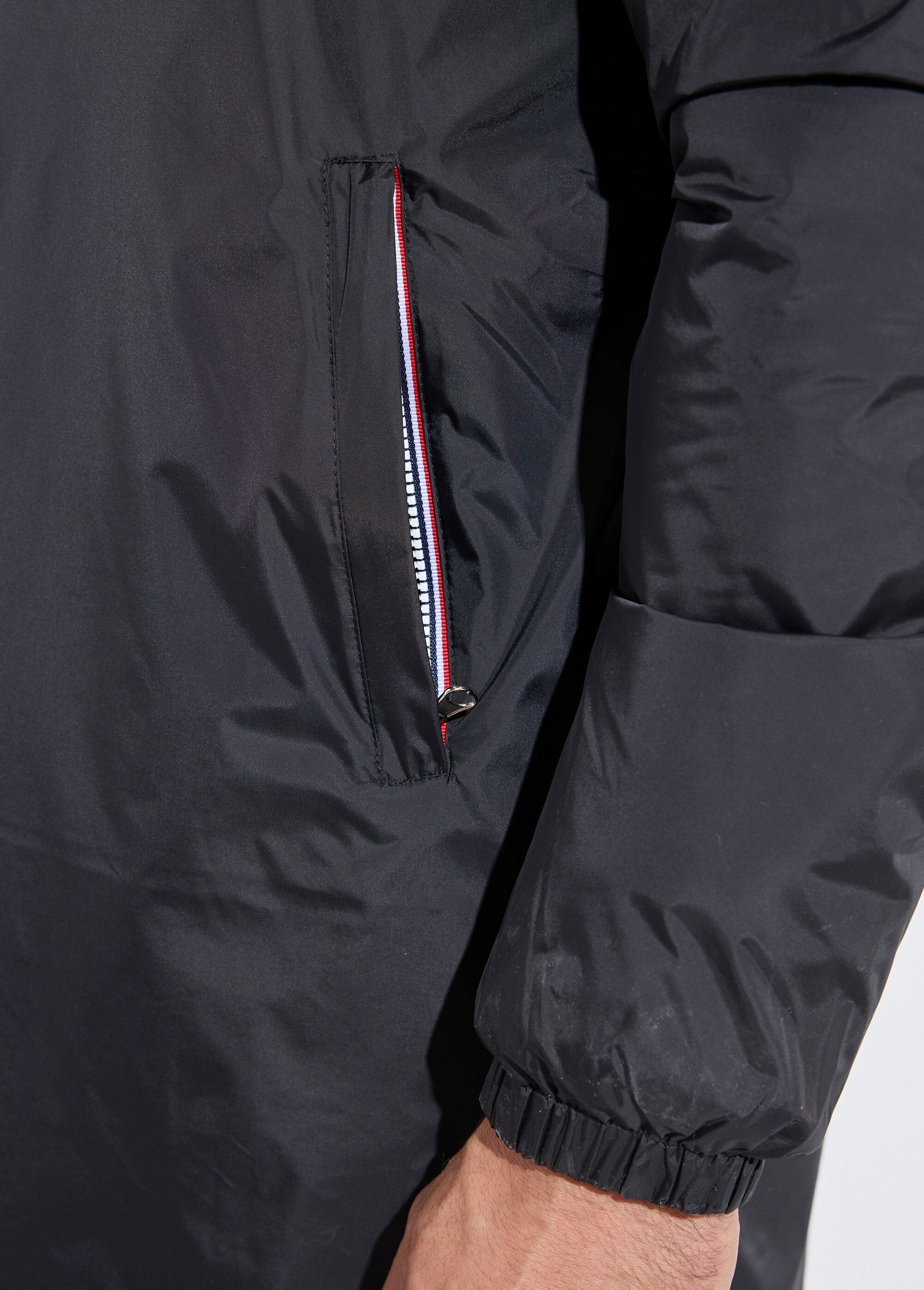 Lang_omkeerbaar_jack_met_capuchon_Noir_DE2_slim