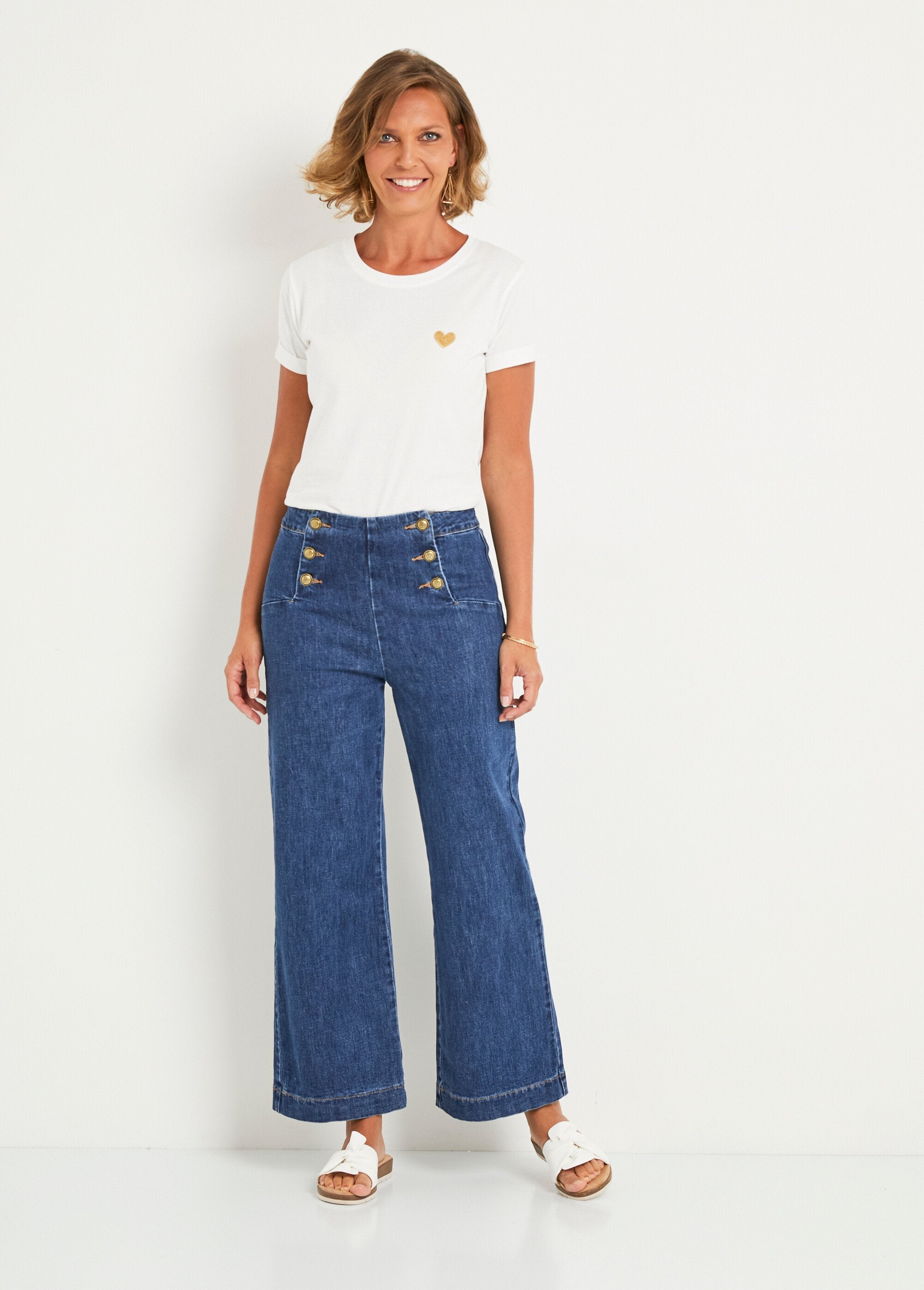 Stretch_flare_jeans_met_brugeffect_in_de_taille_Bleu_stone_fonce_SF1_slim