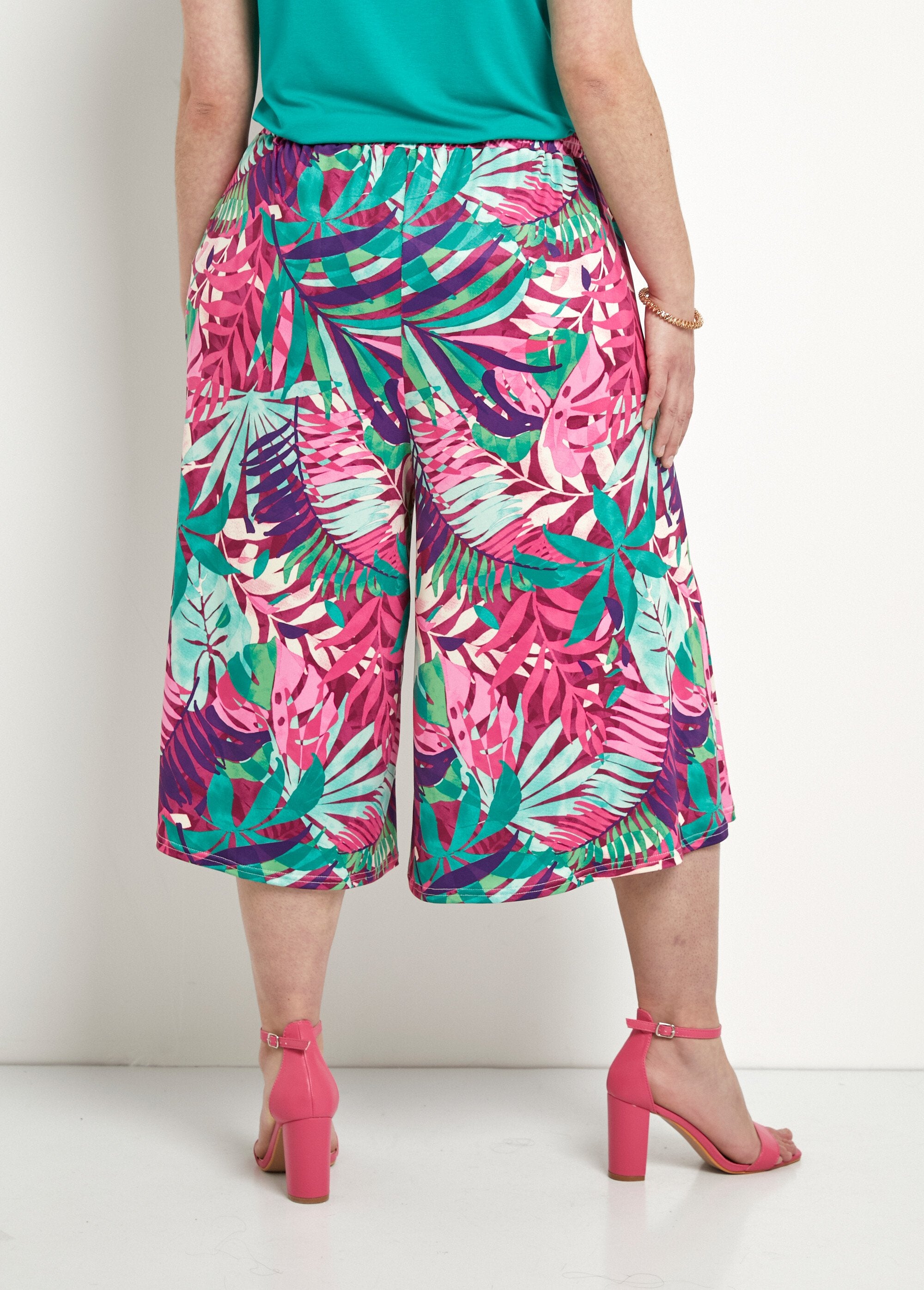 Culottes_met_elastische_taille_en_tropische_print_Multicolore_DO1_curvy