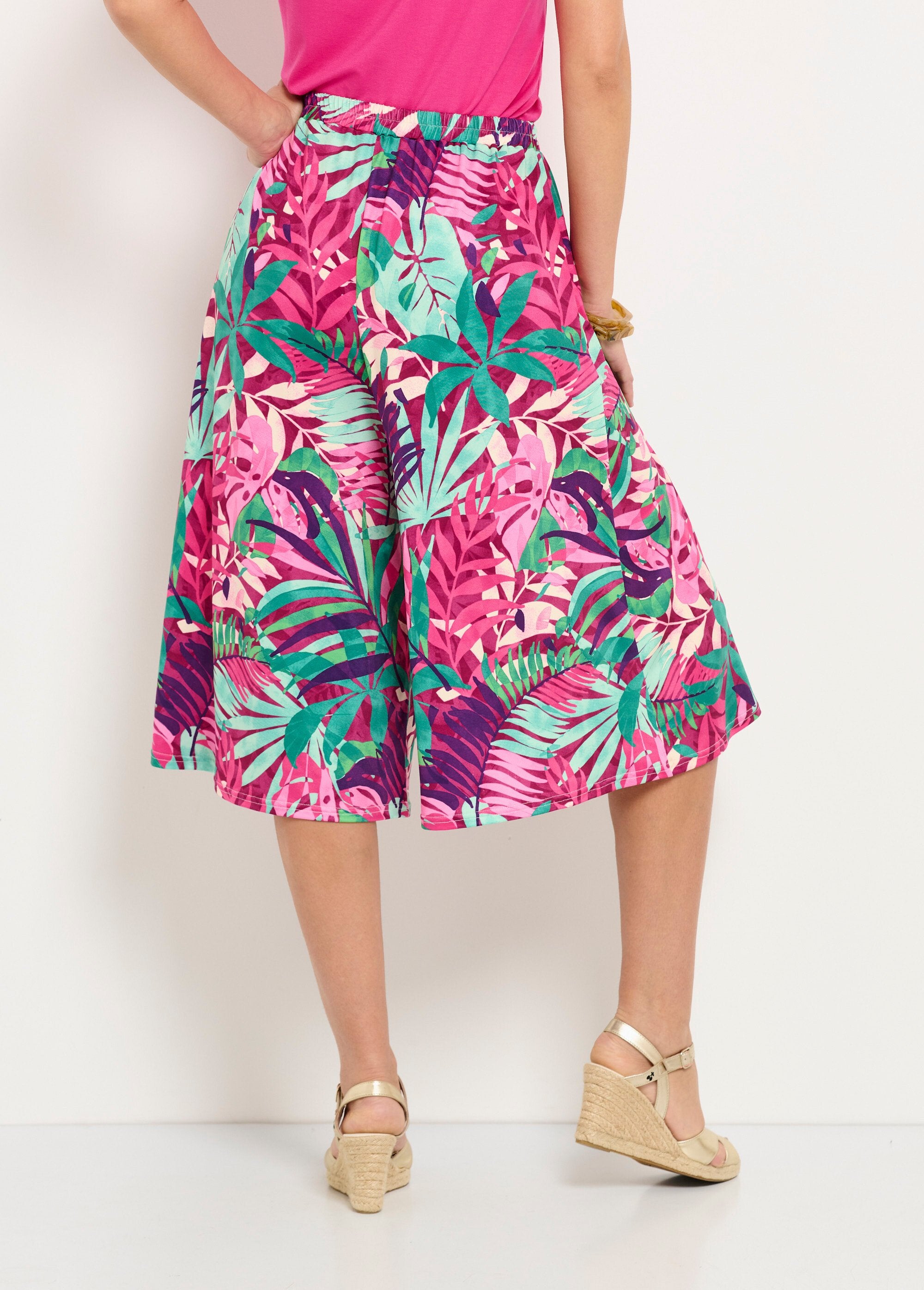 Culottes_met_elastische_taille_en_tropische_print_Multicolore_DO1_slim