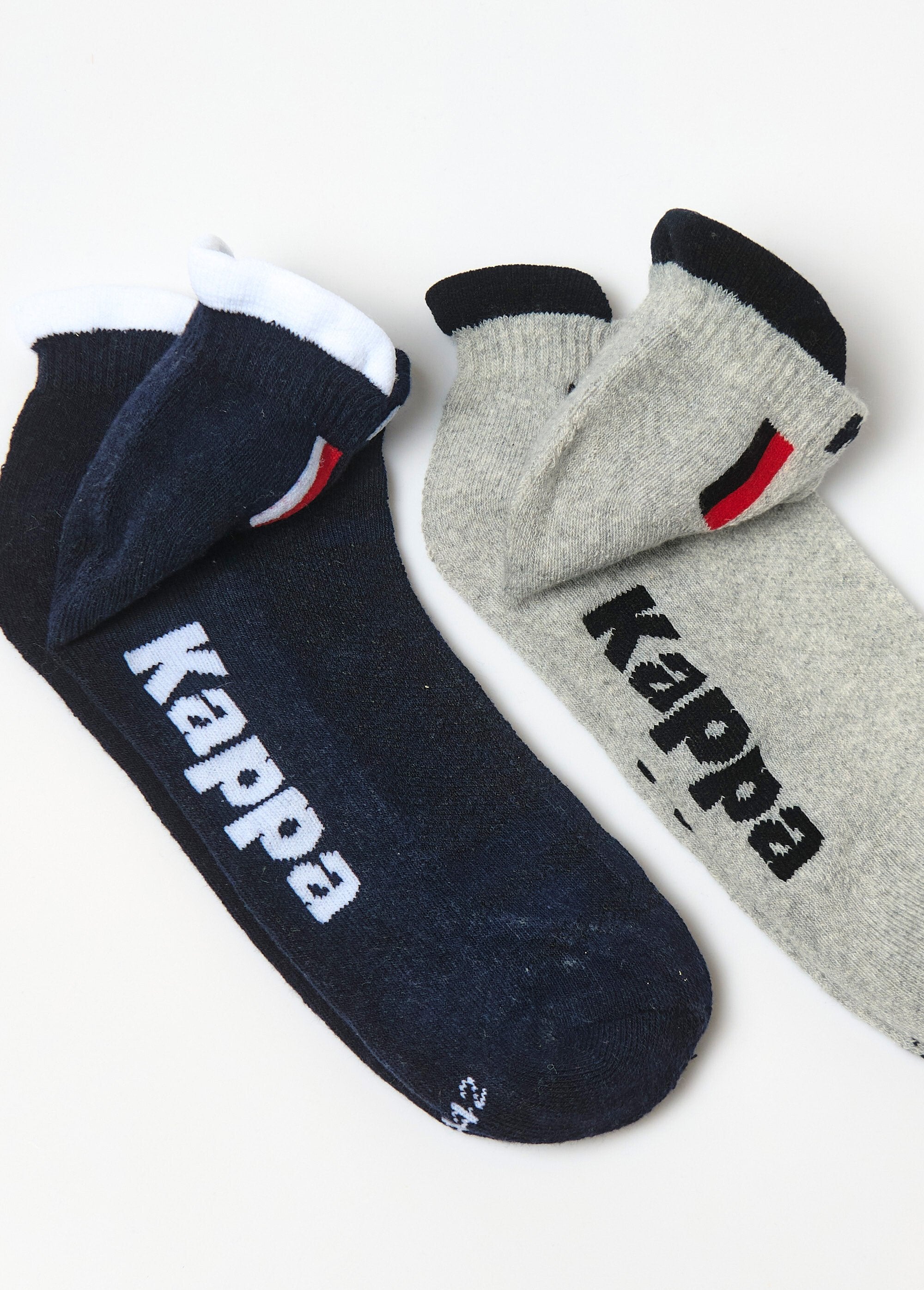 Set_van_2_gestreepte_sokken,_donker_Gris_et_noir_DE1_slim