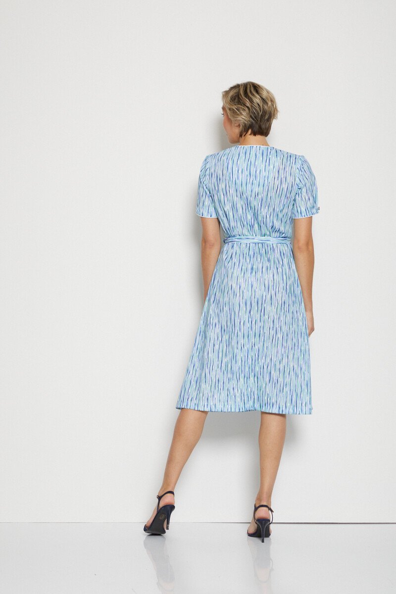 Maxi-jurk_met_korte_mouwen_Bleu_et_vert_DO1_slim