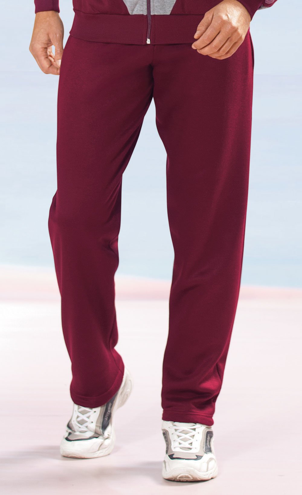 Fleece_joggingbroek_met_elastische_tailleband_Bordeaux_FA1_slim