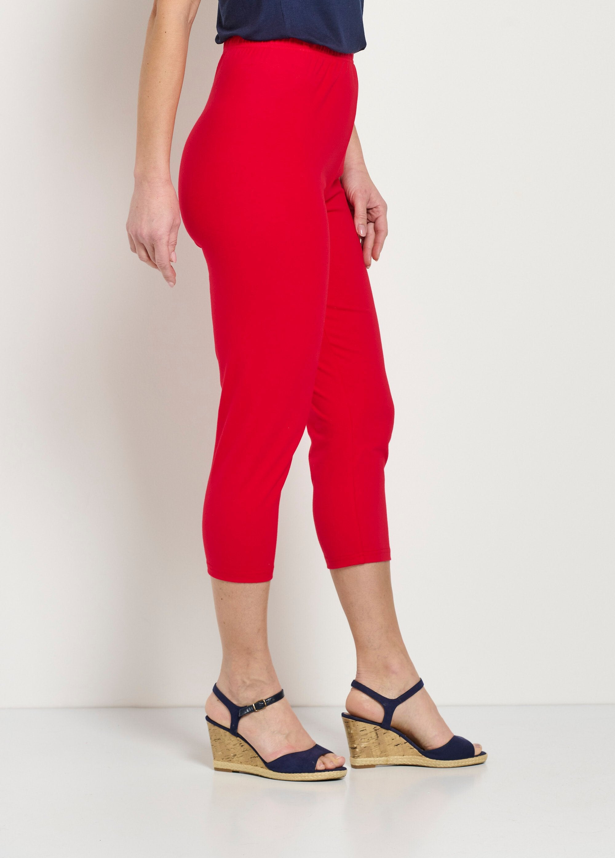 Korte_katoenen_legging_met_elastische_tailleband_Uni_capucine_DR1_slim