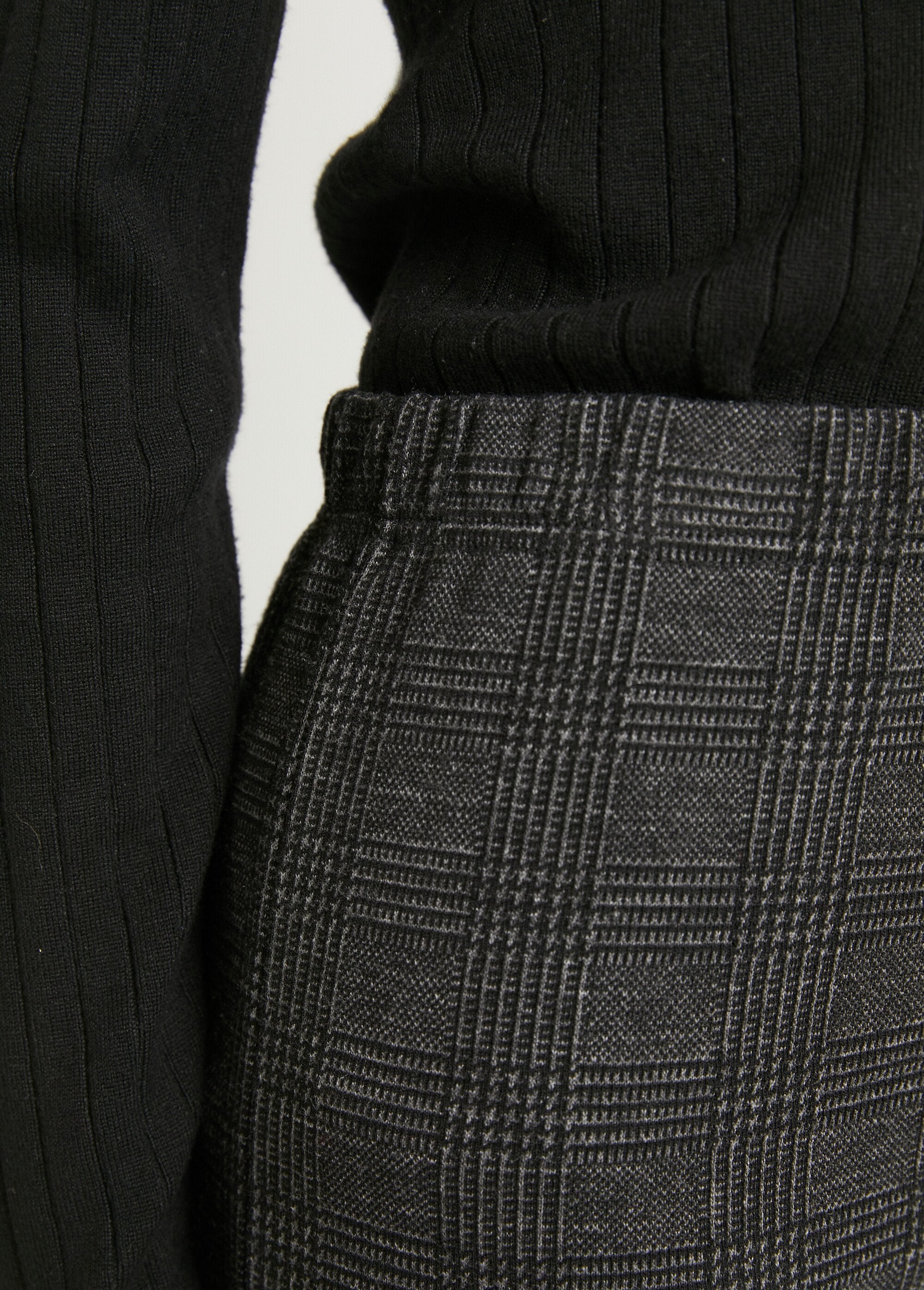 Legging_van_stretch_jersey_met_elastische_tailleband_Carreaux_gris_DE1_slim