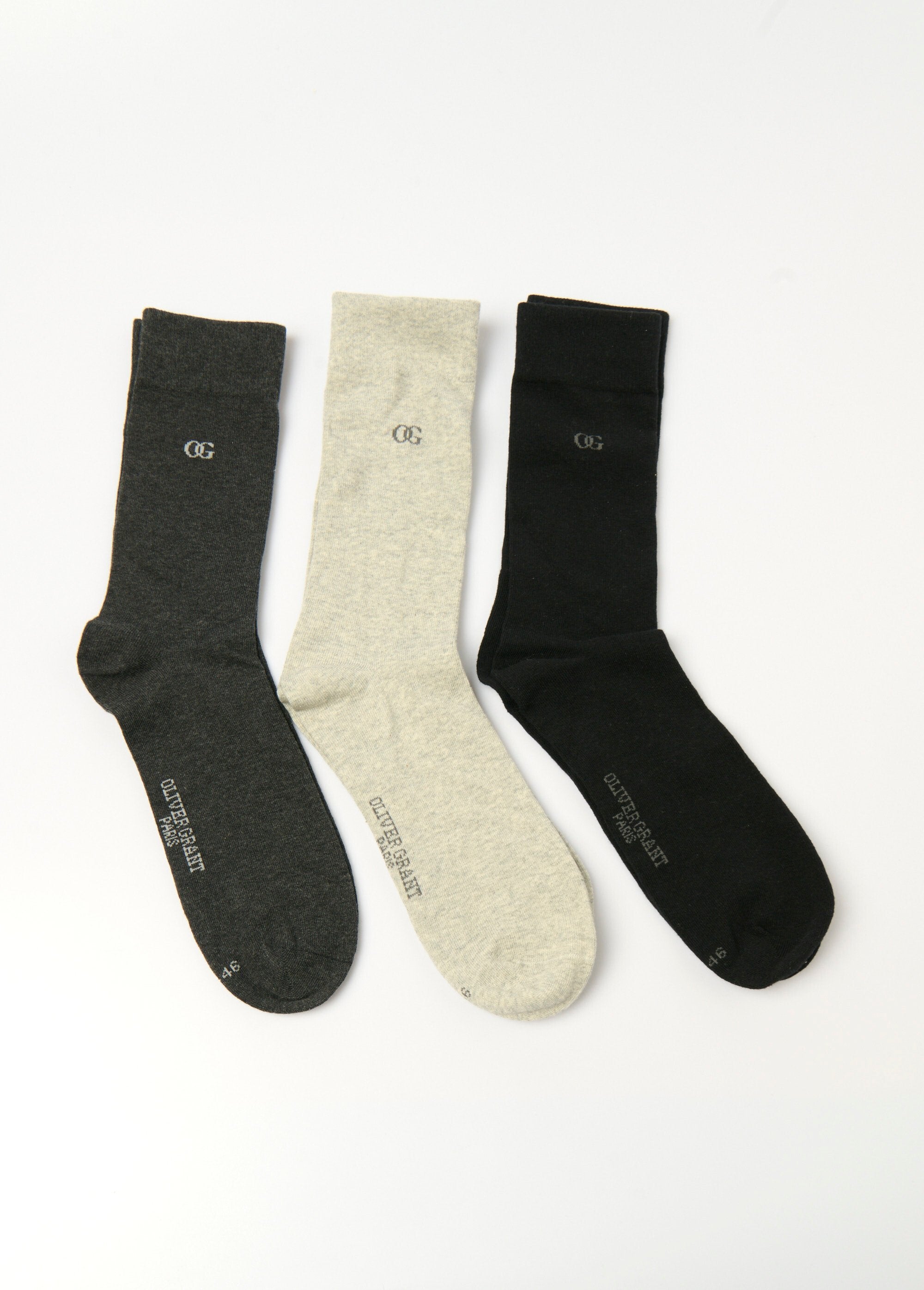 Set_van_3_sokken,_verschillende_kleuren_Gris_lot_3_DE1_slim