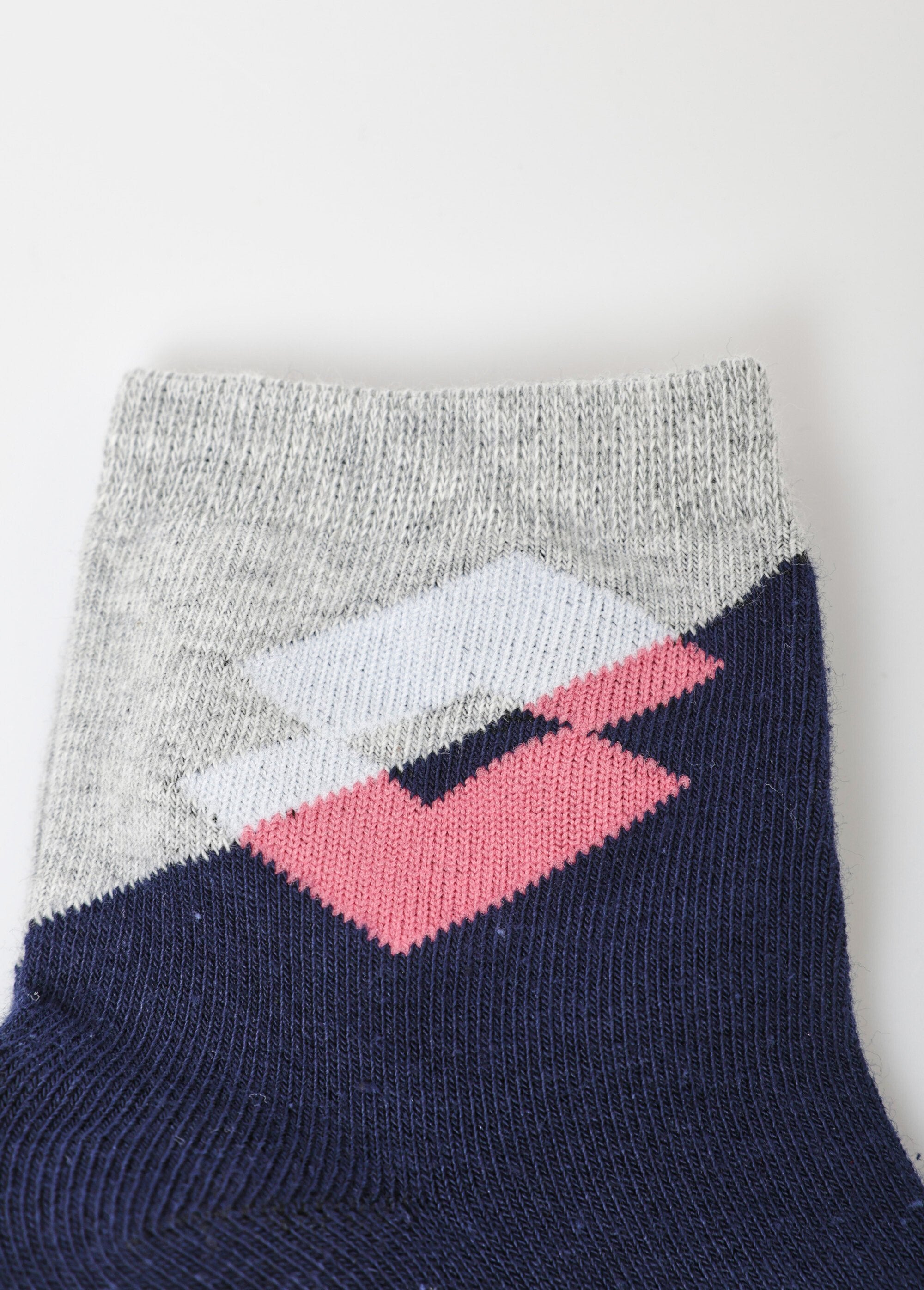 Set_van_3_kleurrijke_logosokken,_assorti_Assortis_bleu_DE2_slim