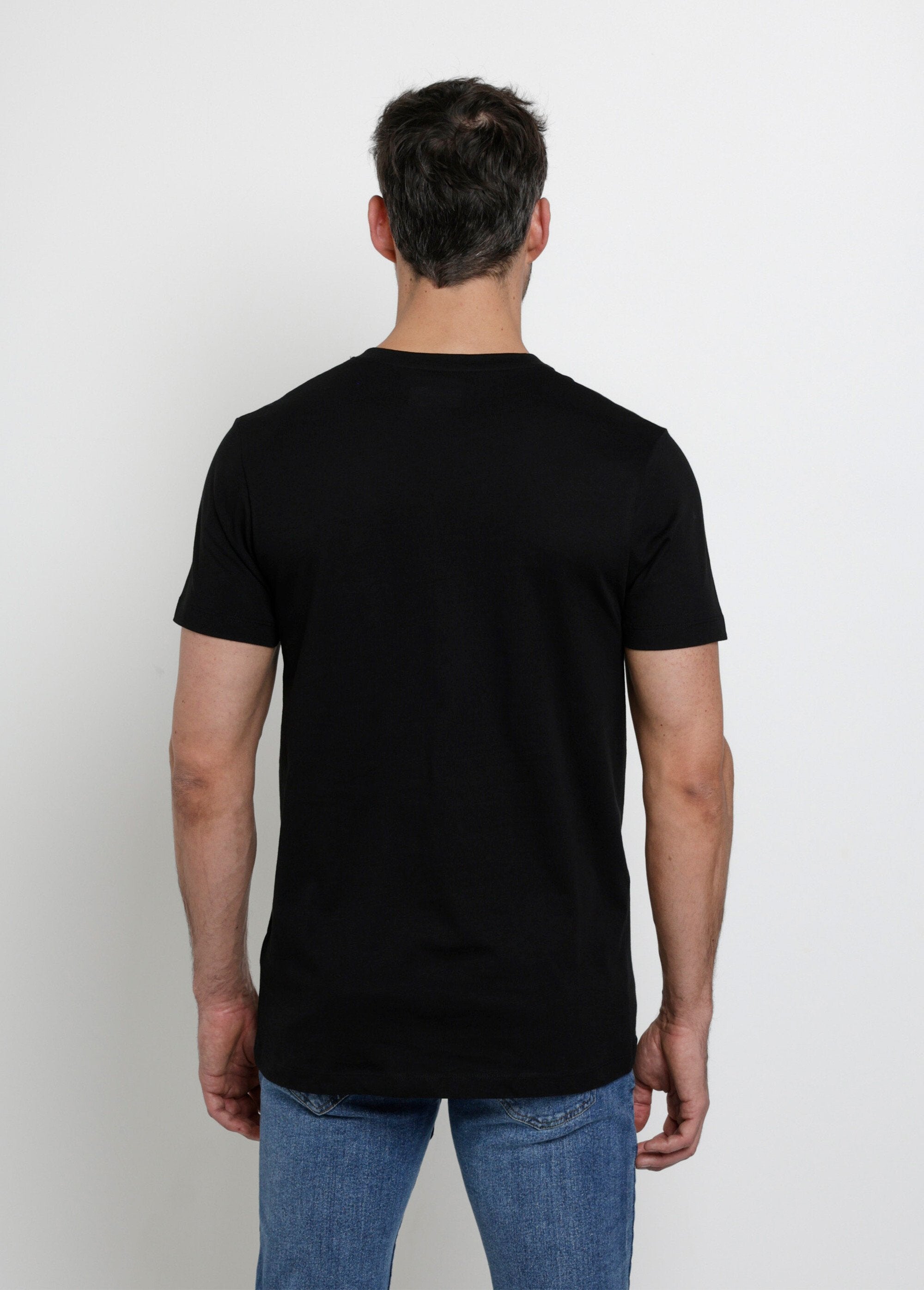 Bijpassend_T-shirt_met_korte_mouwen_en_V-hals_Noir_DO1_slim