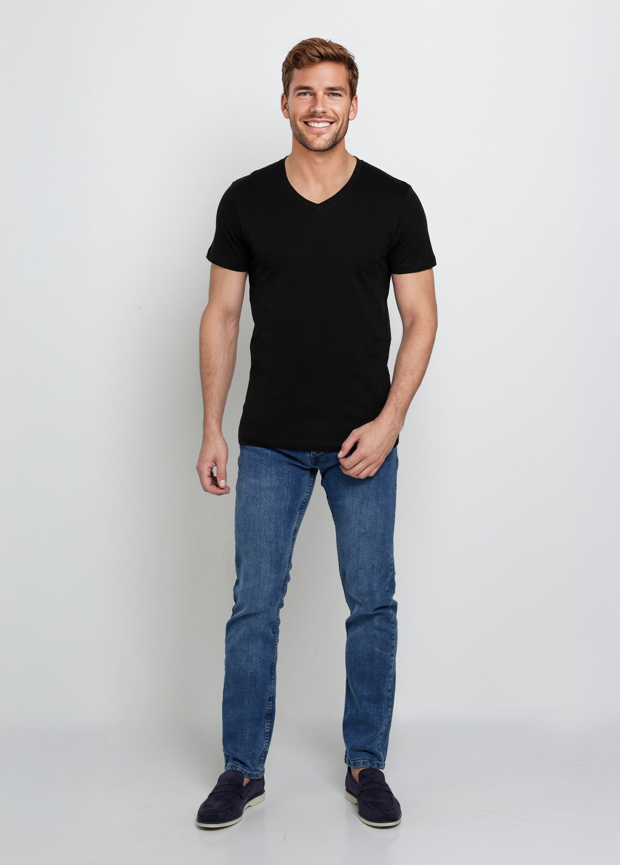 T-shirt_met_lange_mouwen_en_V-hals,_donker_Noir_SF1_slim