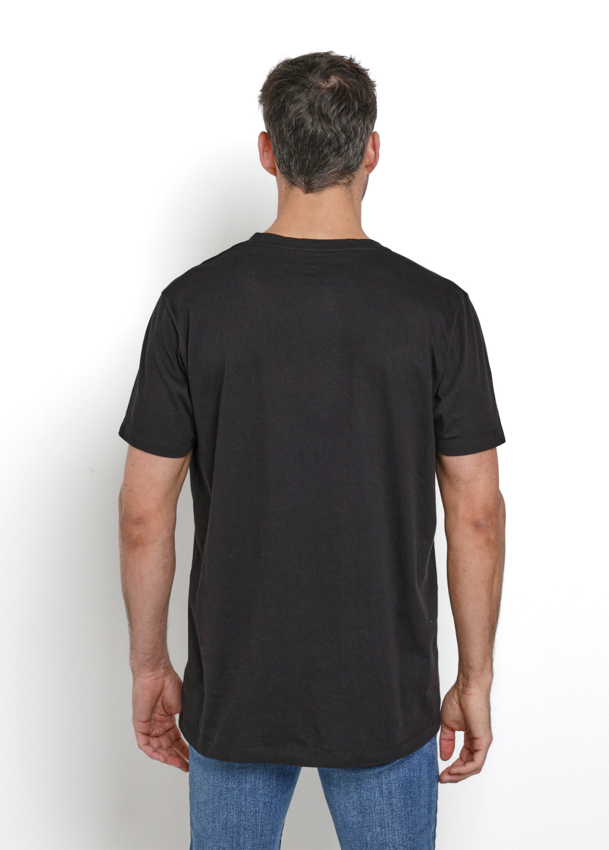 Donkere_V-hals_T-shirts_met_korte_mouwen_Noir_DO1_slim