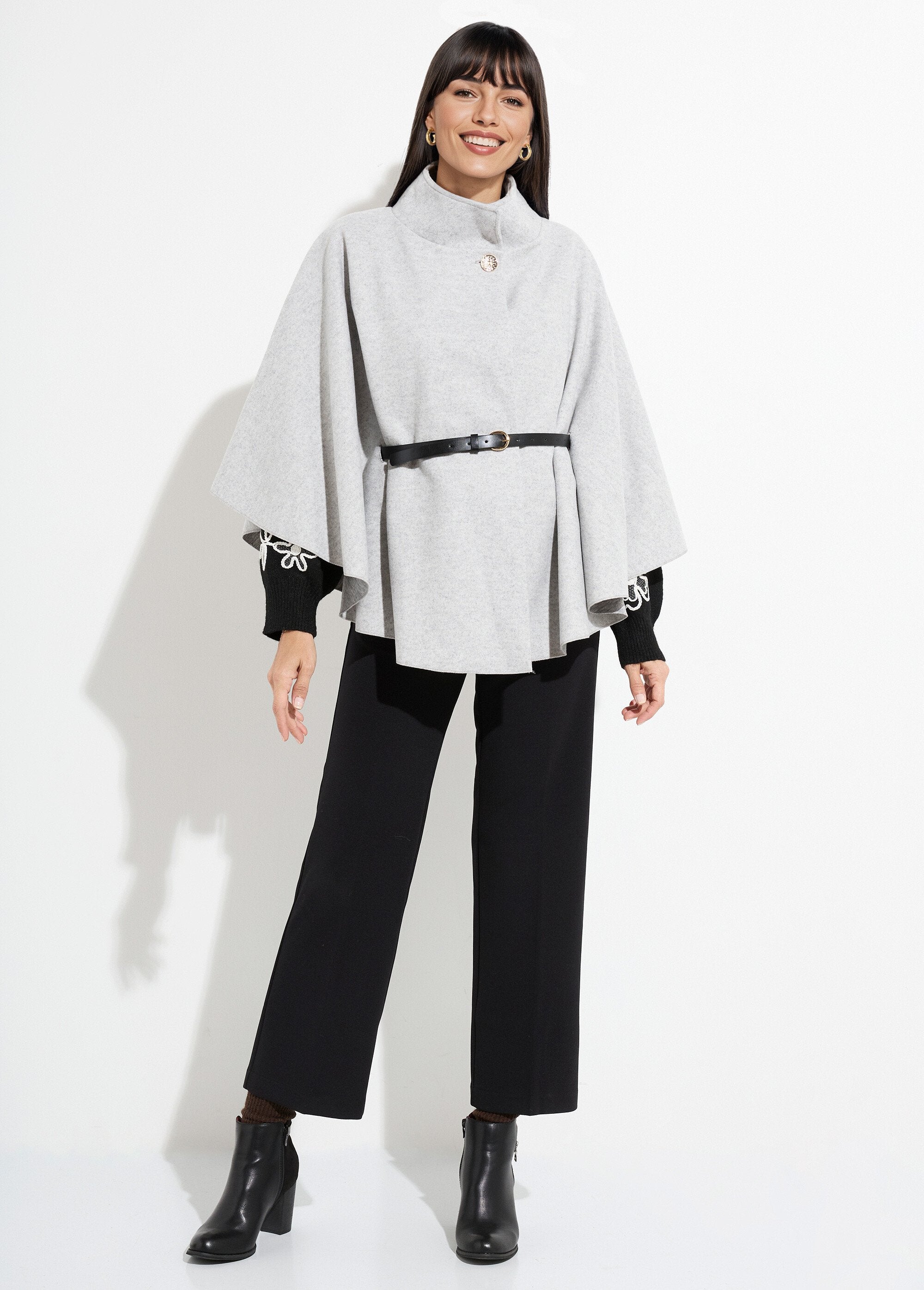 Capejas_met_riem,_hoge_kraag_Gris_clair_SF1_slim