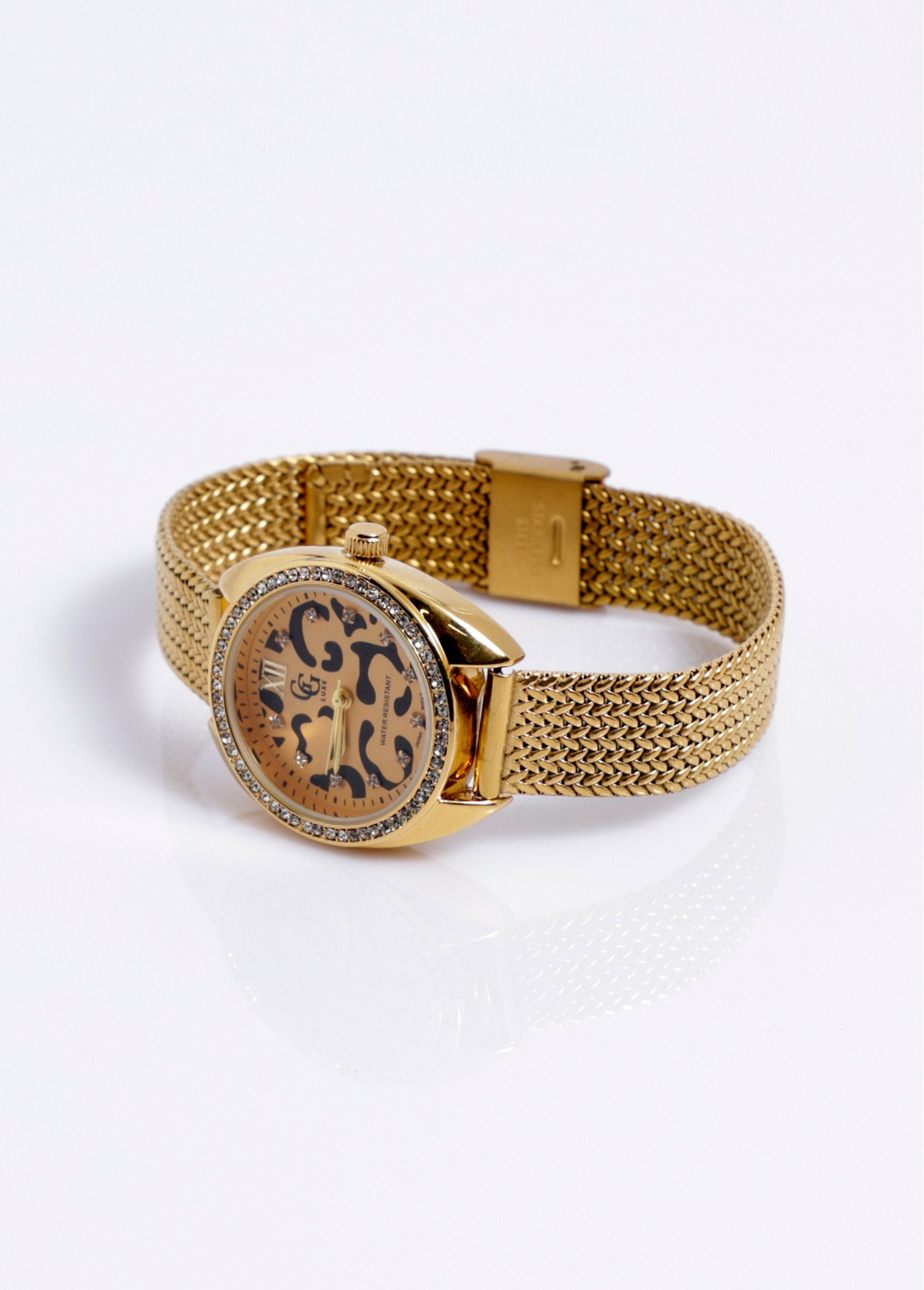 Stalen_juwelenhorloge_met_ronde_strass_wijzerplaat_Dore_leopard_DE1_slim