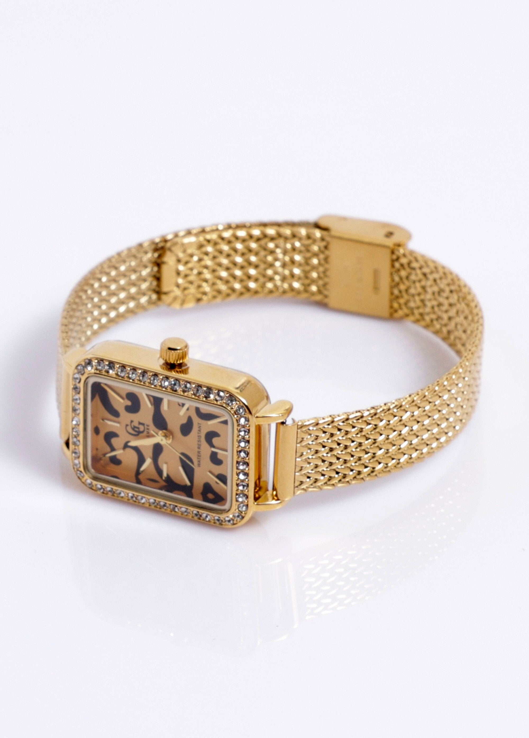 Juwelenhorloge_met_rechthoekige_wijzerplaat_met_strass_Or_leopard_DE1_slim