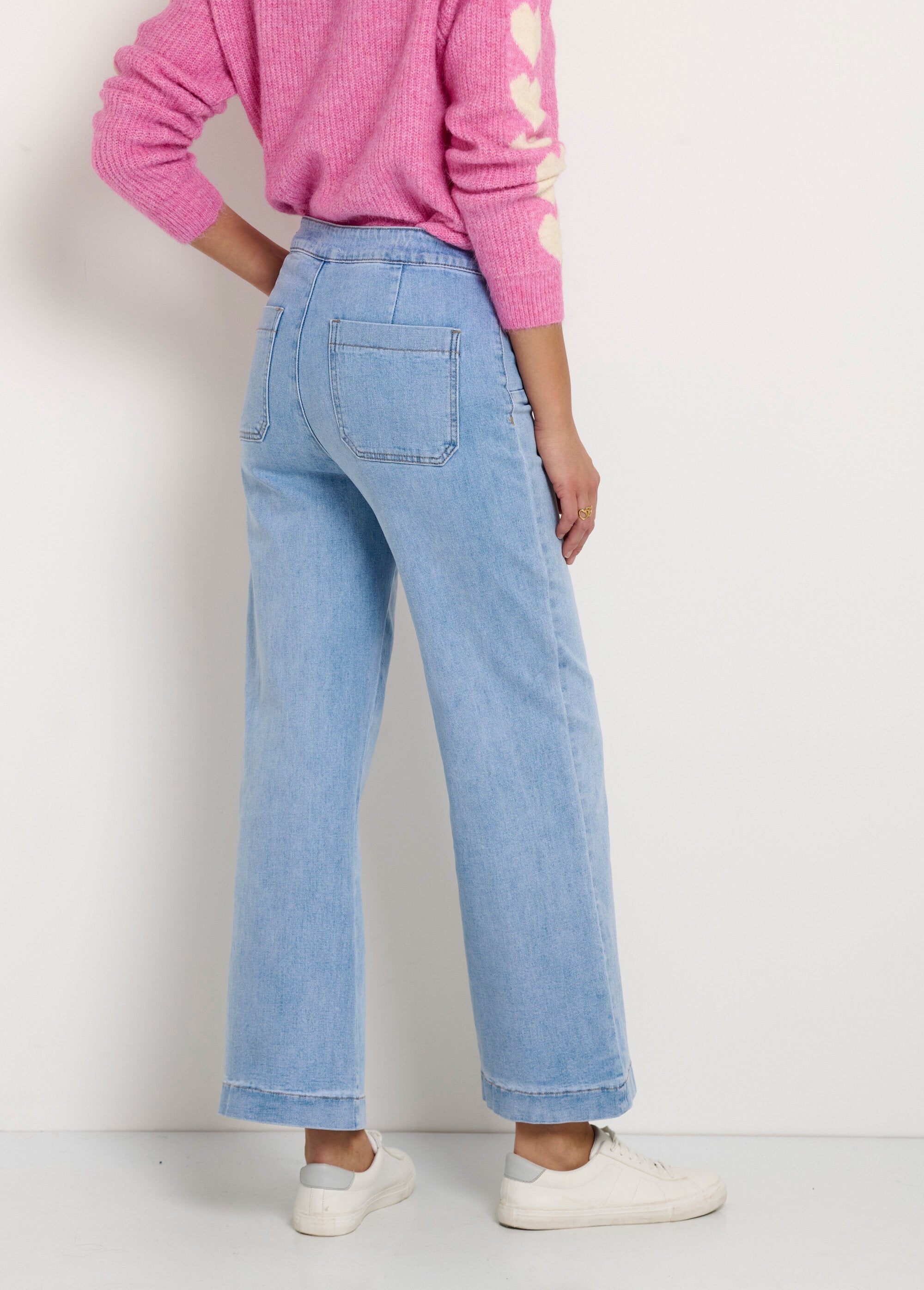 Flare_denim_brugbroek_Bleached_DO1_slim
