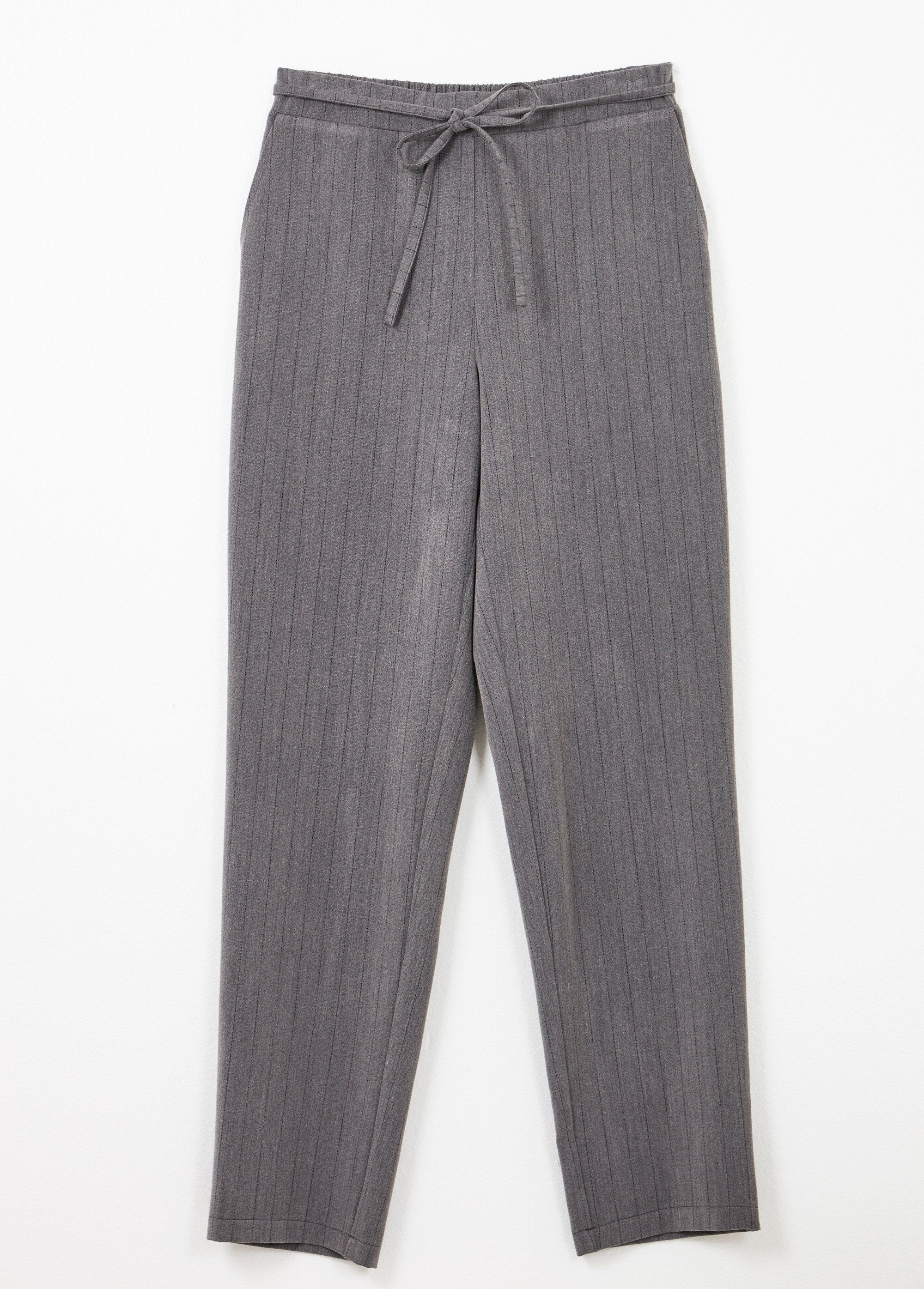 Rechte_broek_met_3/4_elastische_tailleband_Gris_et_noir_AP1_slim