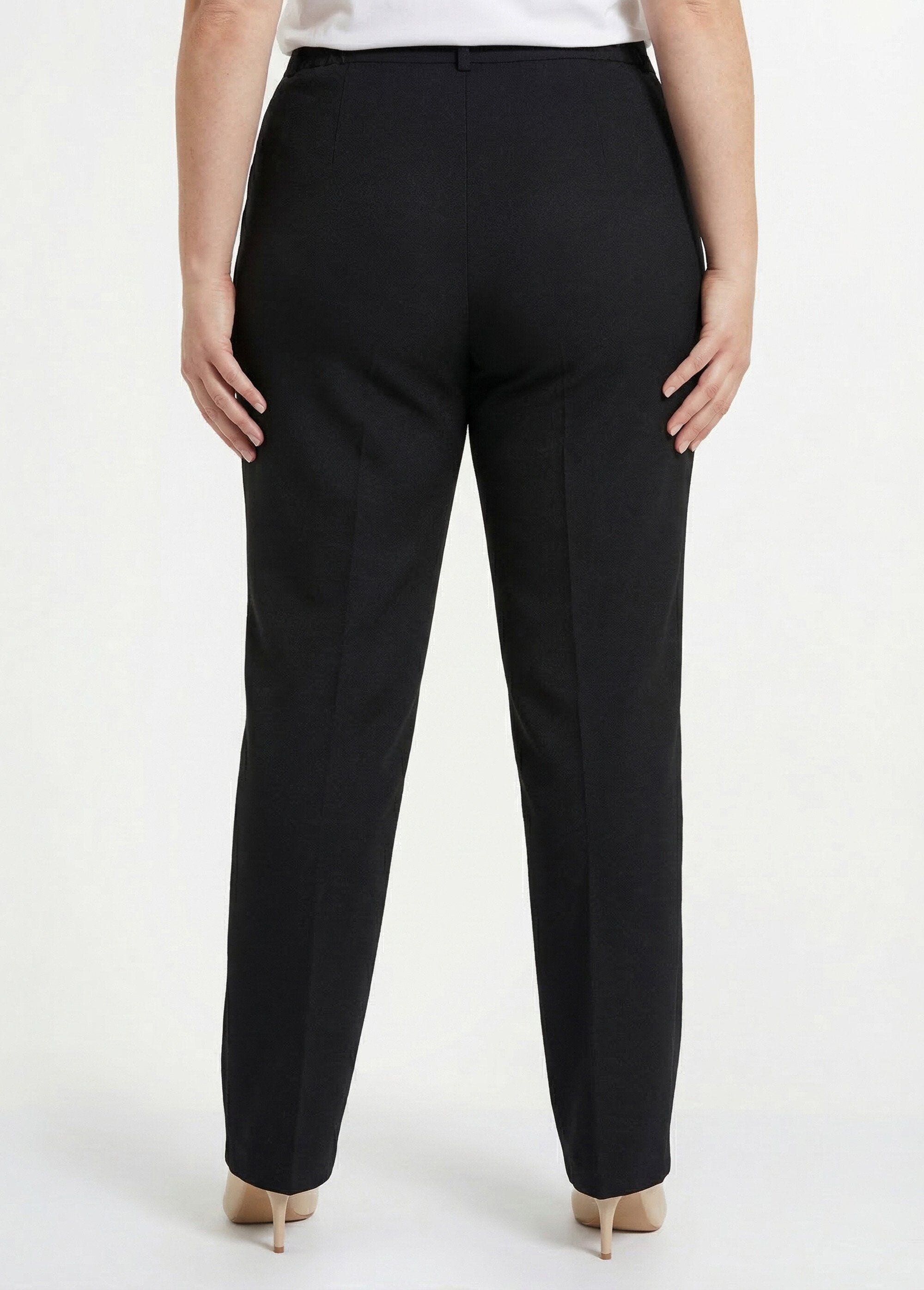 Effen_broek_met_rechte_pijpen_en_semi-elastische_tailleband_ZWART_DO1_curvy