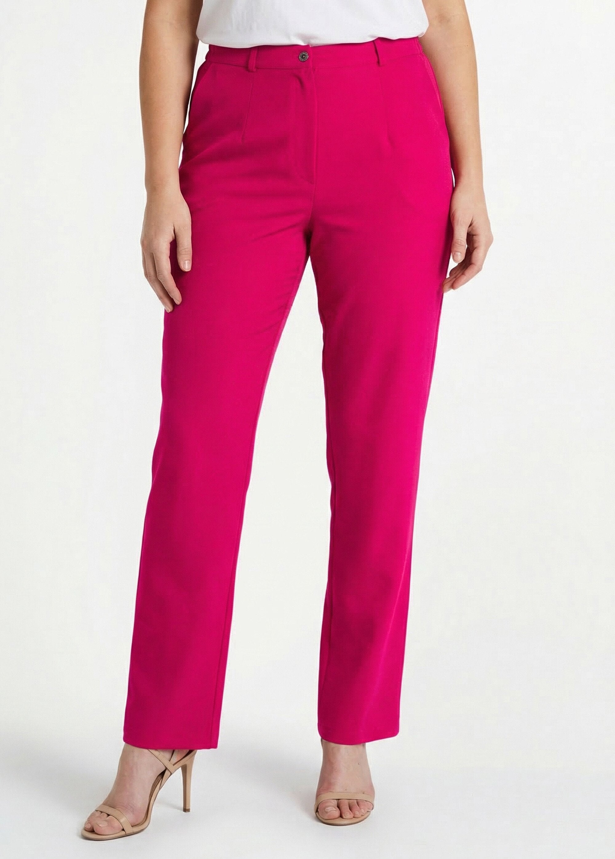 Effen_broek_met_rechte_pijpen_en_semi-elastische_tailleband_Framboos_FA1_curvy