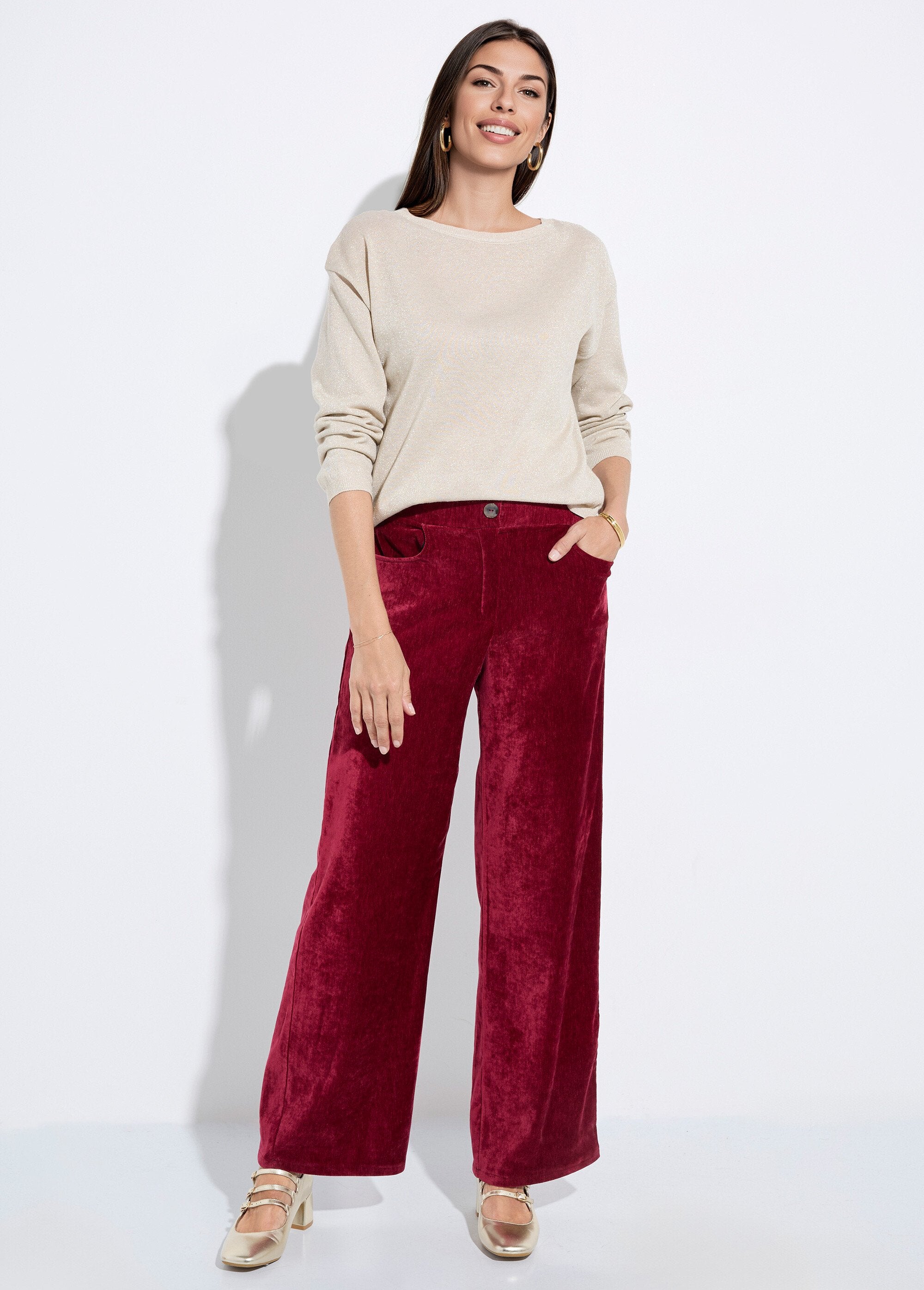 Broek_van_corduroy_met_wijde_pijpen_en_elastiek_Bordeaux_SF1_slim
