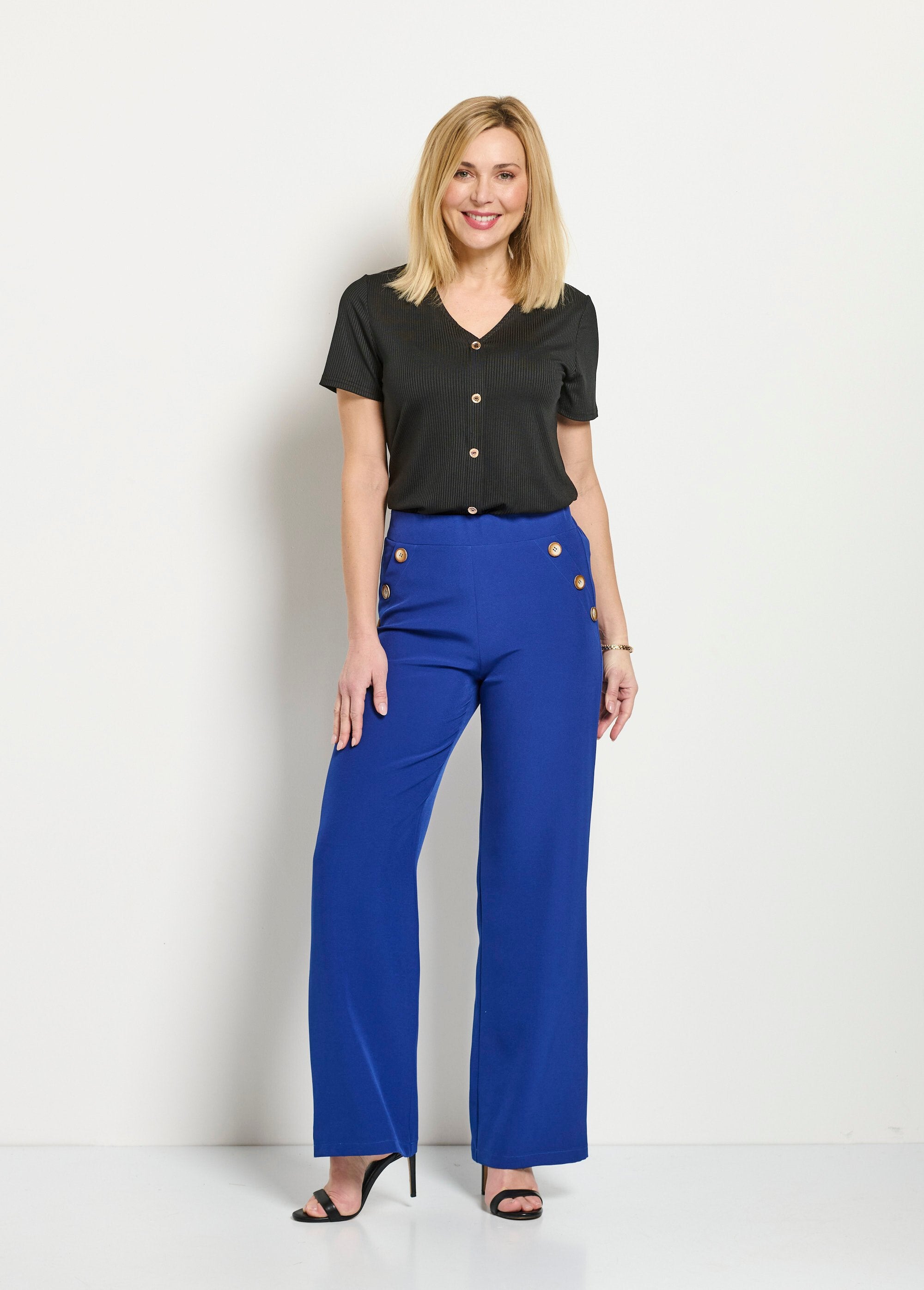 Effen_broek_met_wijde_pijpen_en_semi-elastische_tailleband_Bleu_SF1_slim