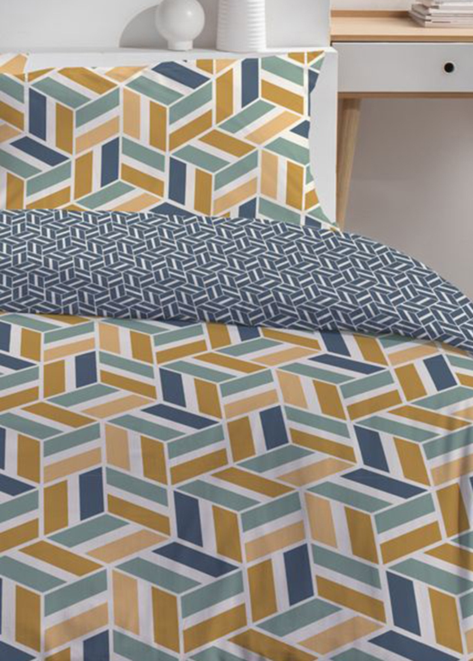 Puur_katoenen_set_240_x_220cm,_Optica_Marron_et_gris_DE1_slim