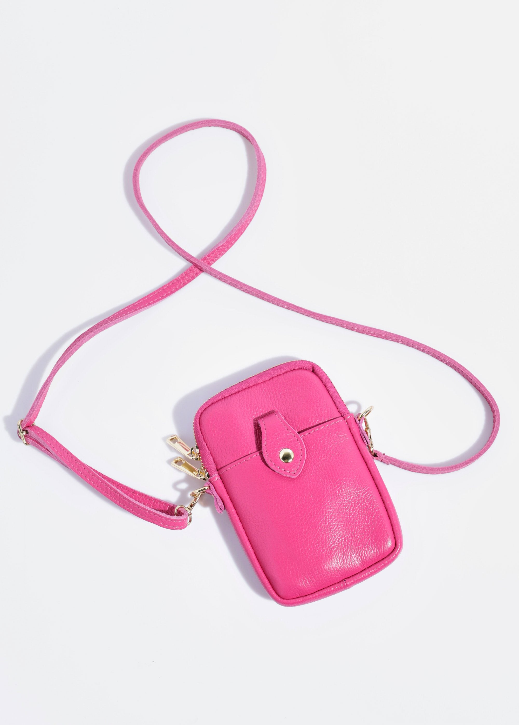 Leren_telefoonhoesje_met_rits_Magenta_FA1_slim