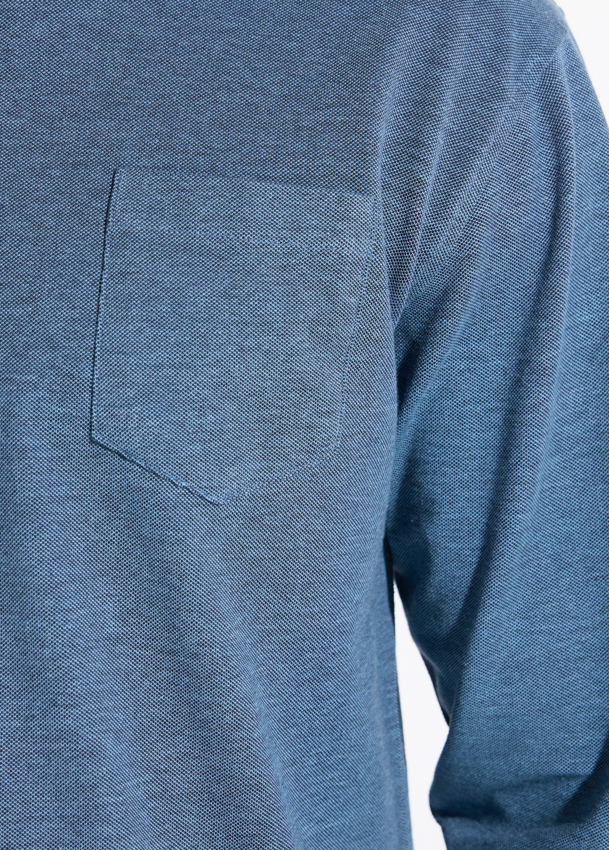 Katoenen_piqué_polo_met_lange_mouwen_Bleu_DE4_slim